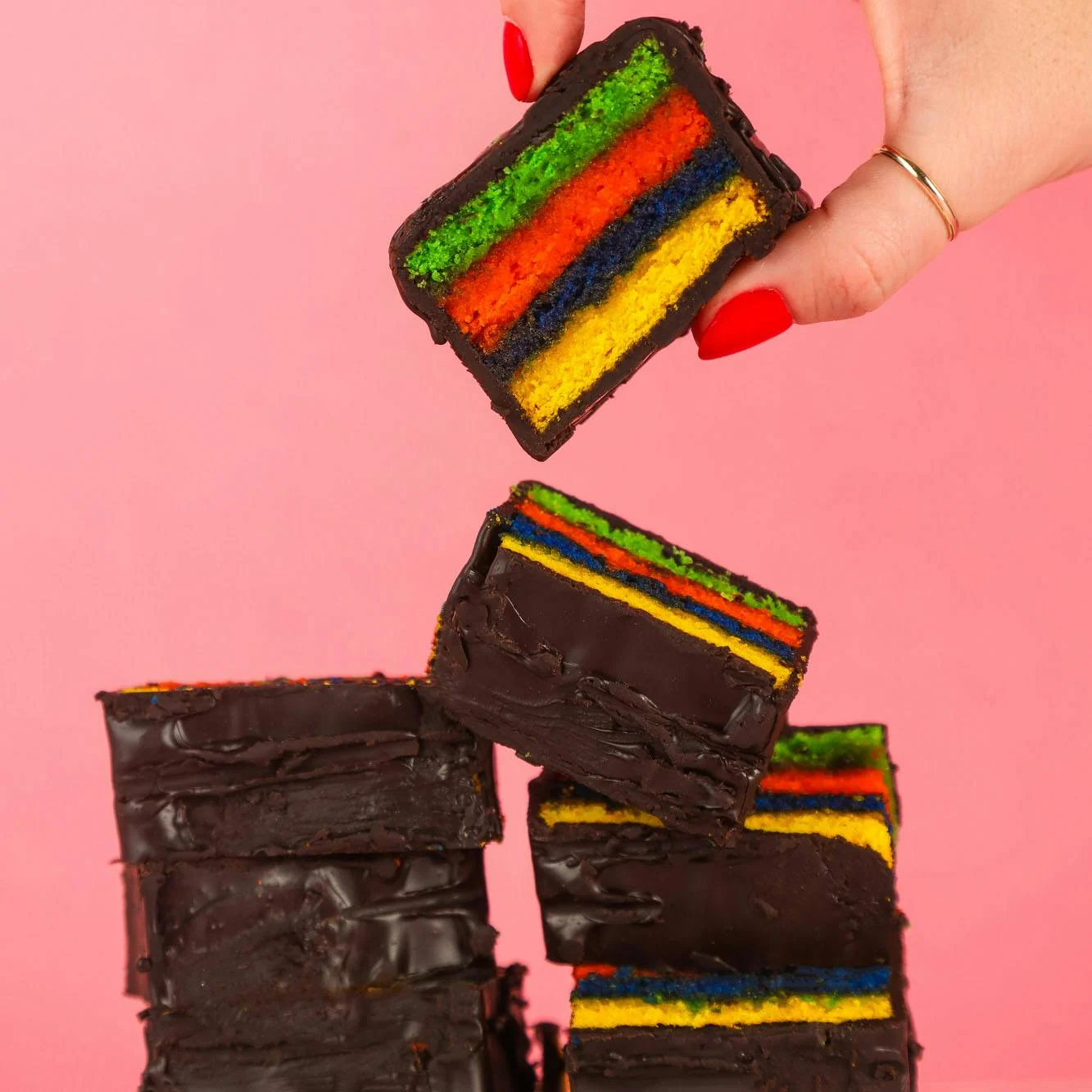 Passover Rainbow Cookies - 1 lb.
