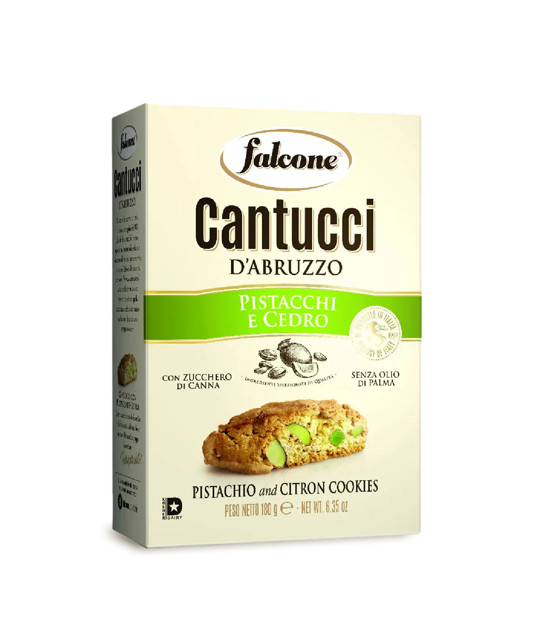 Falcone Cantuccini Pistachio and Citron Cantucci, 7 oz