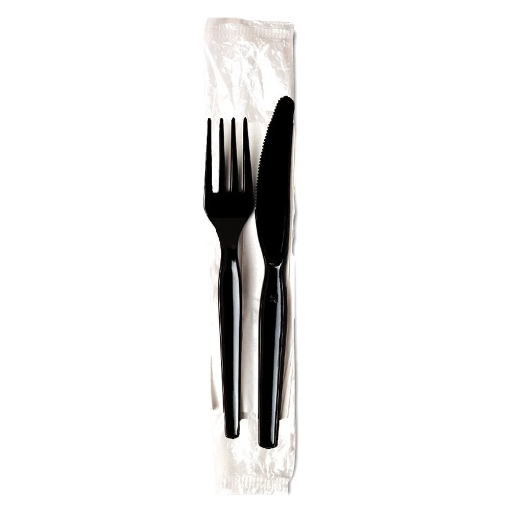 Dixie(R) 3-Pc Heavy-Weight Polystyrene Disposable Plastic Wrapped Cutlery Kits (Fork Knife & Napkin