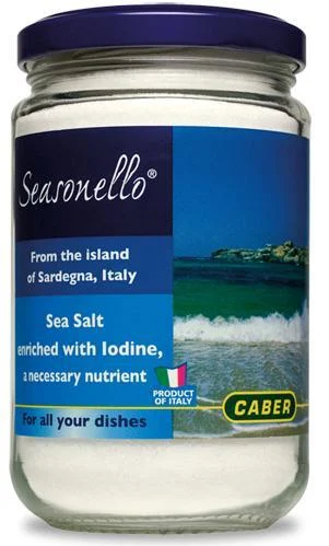 Caber Seasonello Fine Iodized Sea Salt 10.58 oz Jar