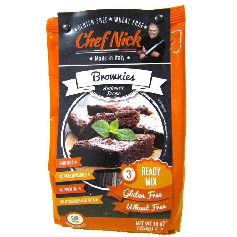 Chef Nick Gluten Free Brownies Ready Mix, 16 oz