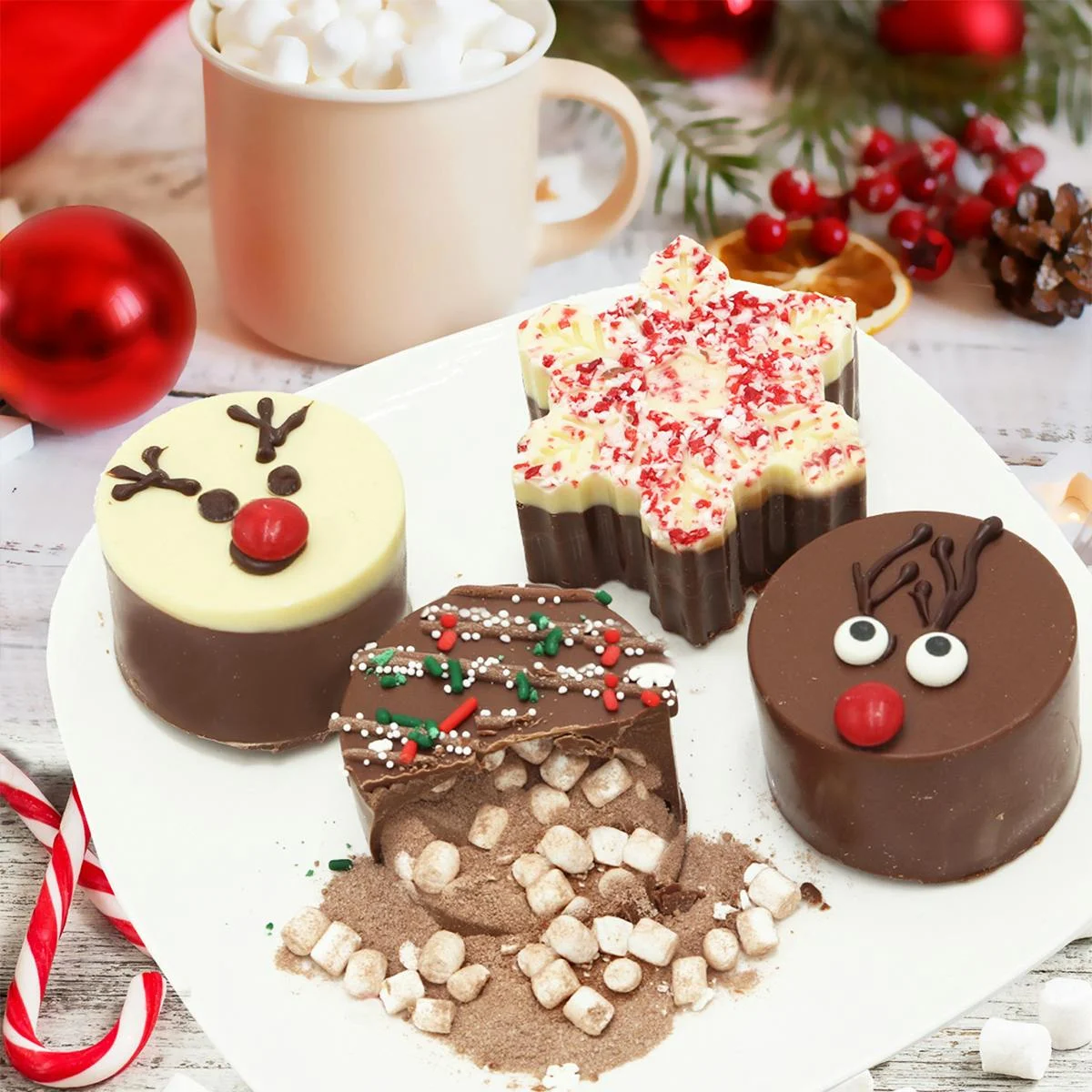 Holiday Hot Cocoa Bombs - 4 Pack