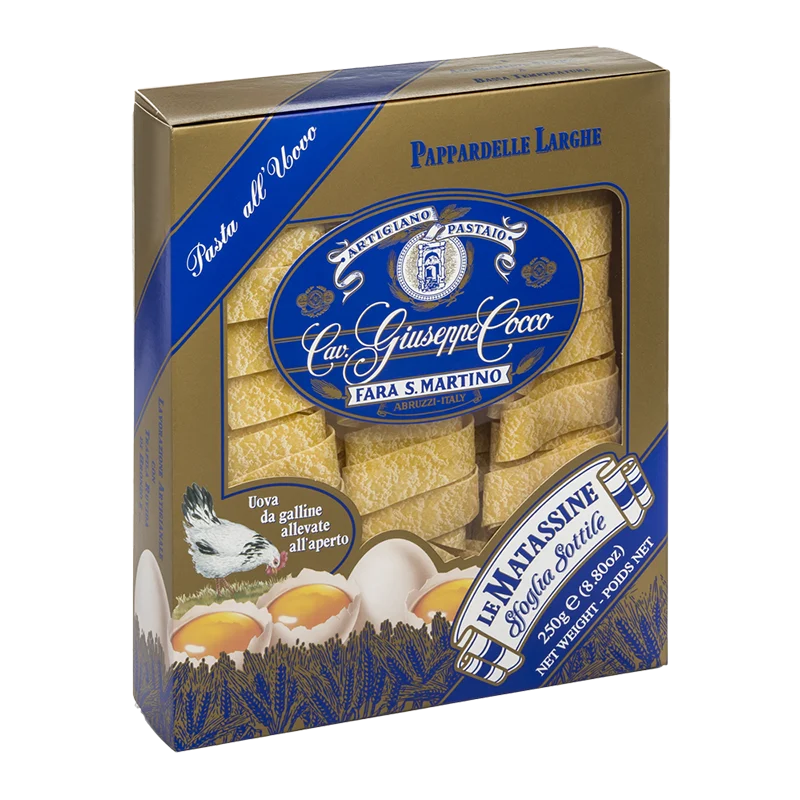 Giuseppe Cocco – Large Pappardelle Egg Pasta #A16 8.8 oz (250 g)