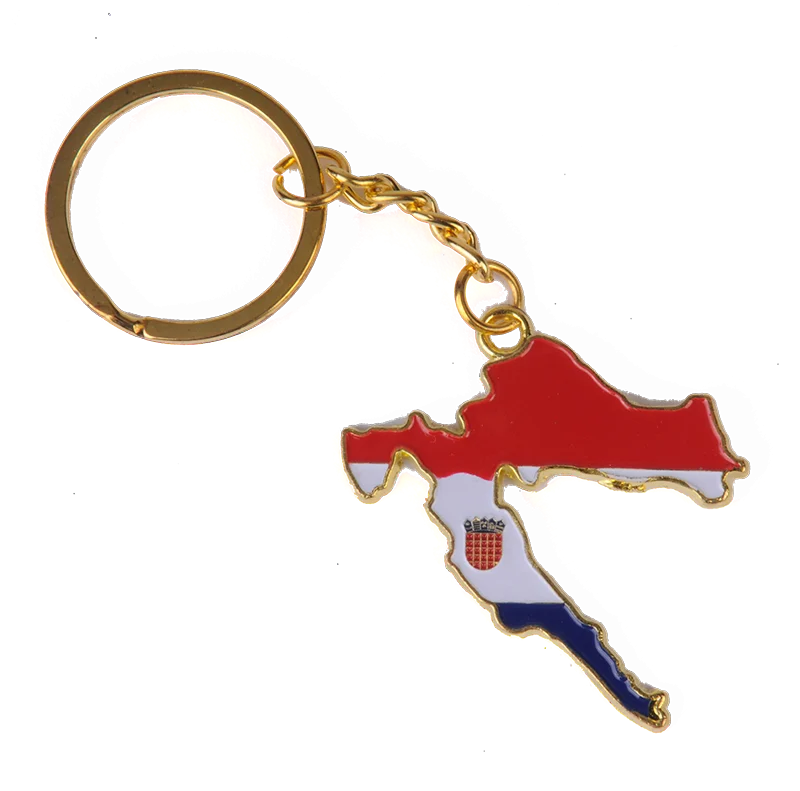 Croatia Country Shape Keychain