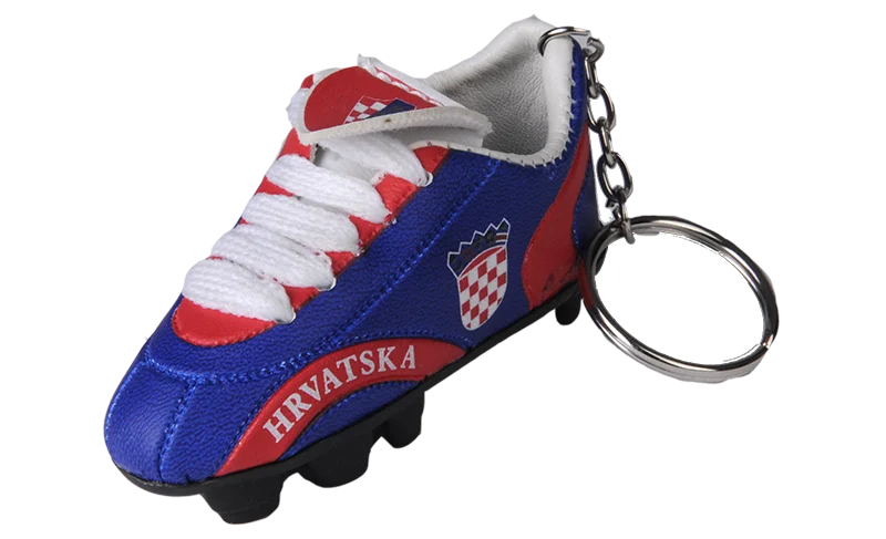 Croatia Blue Soccer Shoe Keychain – Mini Cleat Key Ring