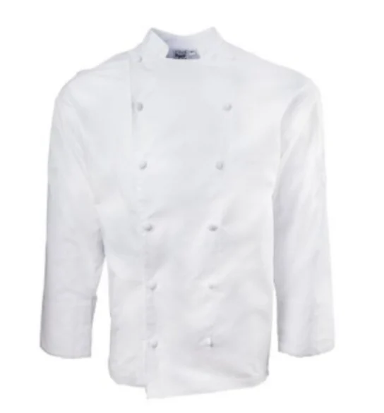 Jacket, Chef, Long Sleeve, Cuisinier, White, 2X, Poly/Cotton Blend,1 - 1 EACH