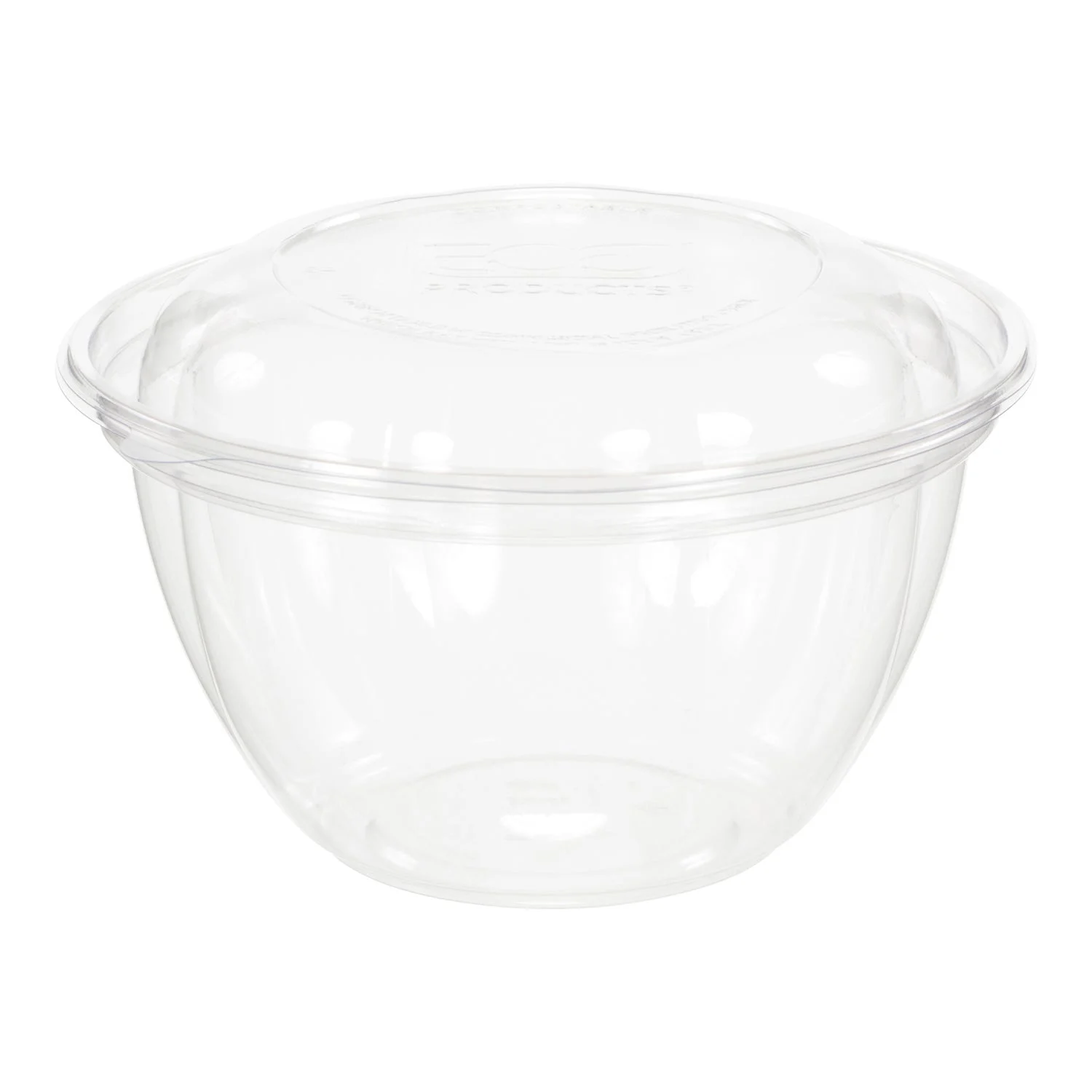 Bowls, Salad, 18 Ounce, Plastic, with Lids, 18 Each,3 - 50 COUNT