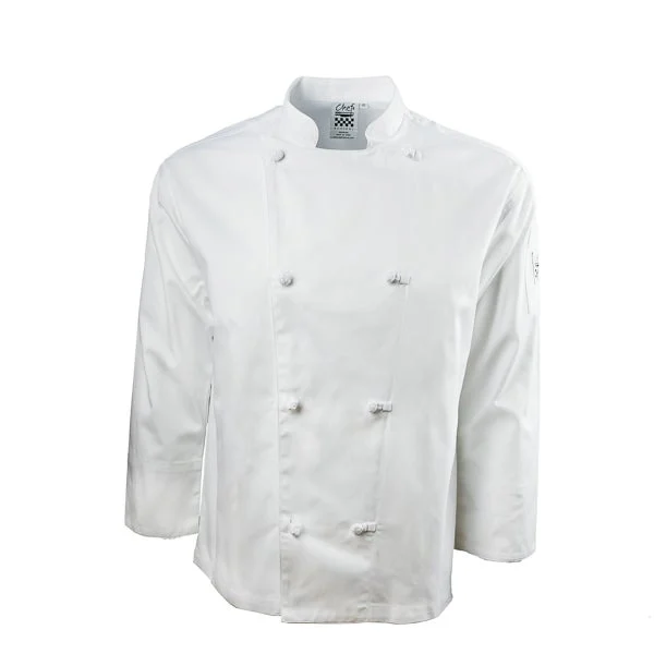 Jacket, Crew, Long Sleeve, White, 3X, Poly/Cotton Blend,1 - 1 EACH