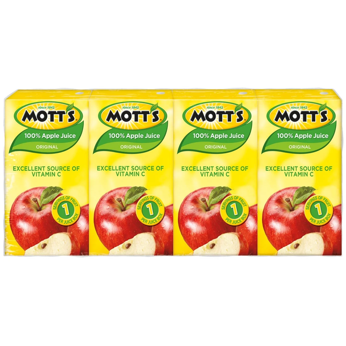 Juice Boxes, Apple, Original, Shelf-Stable, Single-Serve, 4.23 Fluid Ounce,11 - 4 COUNT