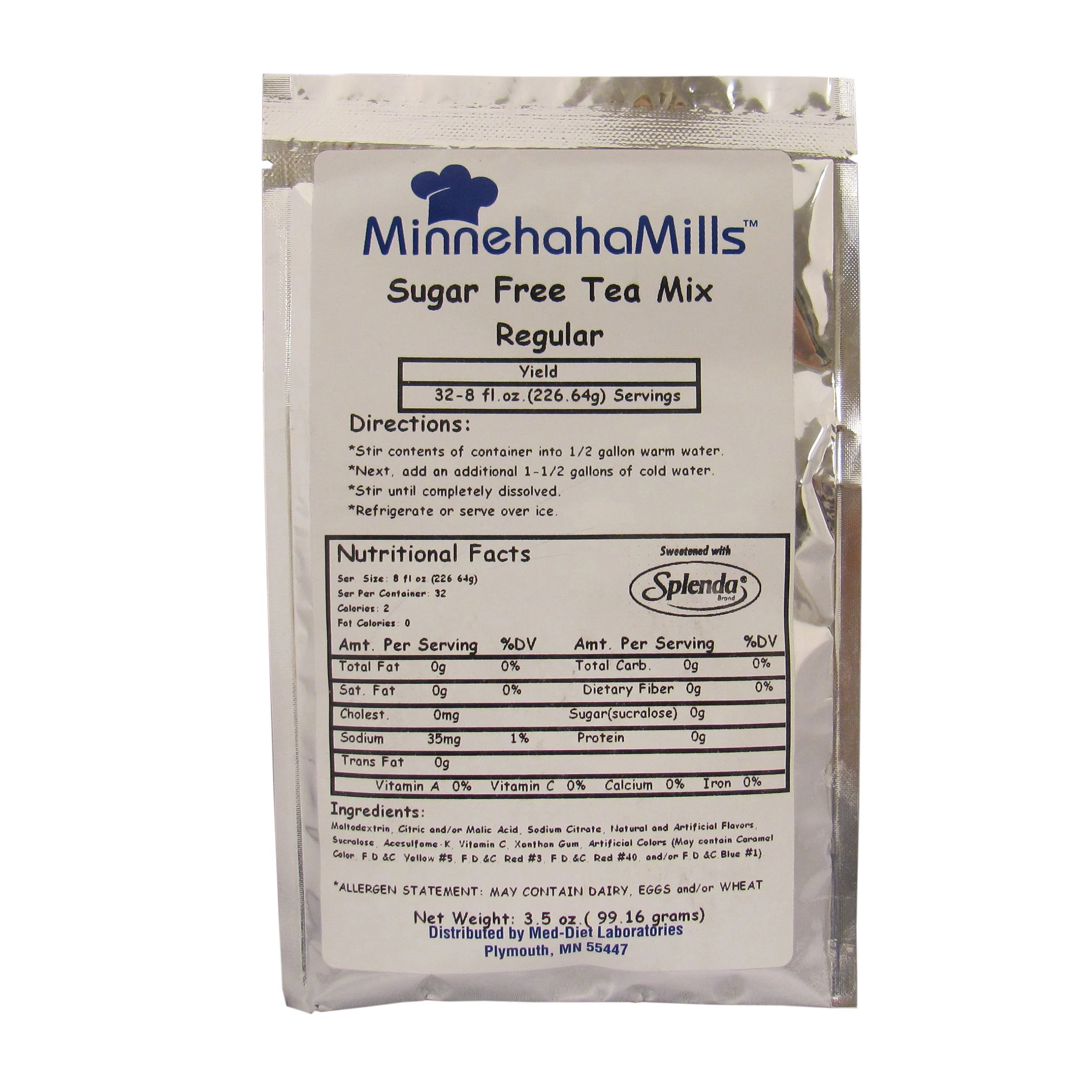 Drink Mix, Tea, Regular, Sugar-Free,12 - 3.5 OUNCE