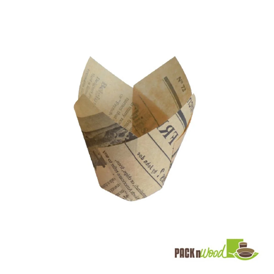 Cups, Tulip Baking, 5 Ounce, Paper, Newspaper Print,20 - 60 COUNT