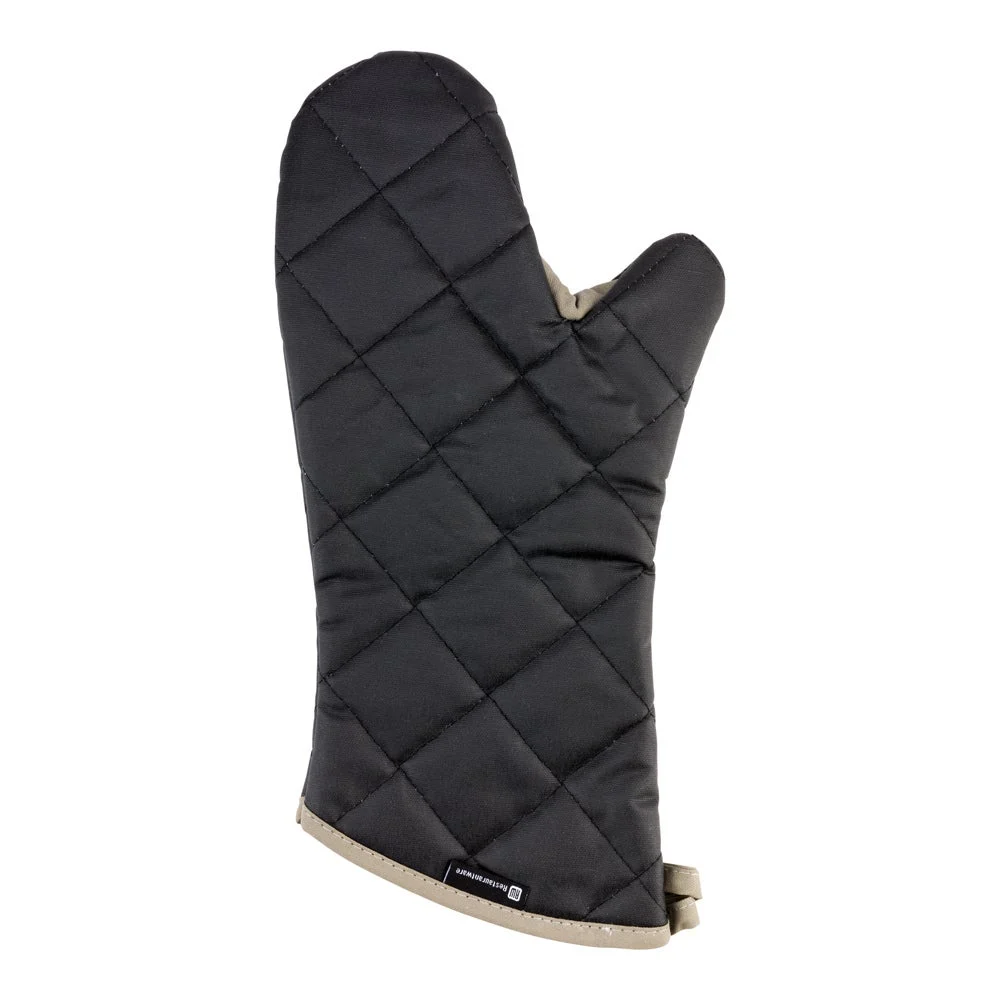 Mitt, Oven, 17 x 8 x 0.5 Inch, Flame-Retardant, Black, Cotton,1 - 1 EACH