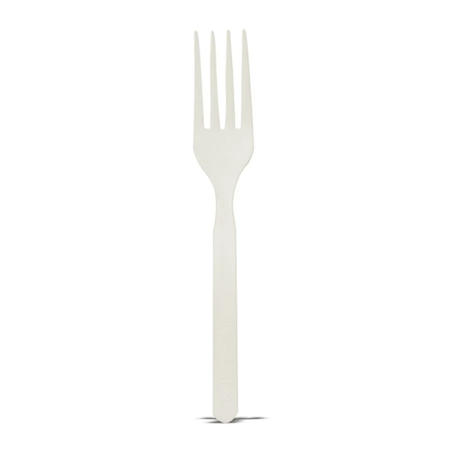 Forks, 6 Inch, Plastic, White, CPLA, Biodegradeable, 6 Linear Inch,20 - 50 COUNT