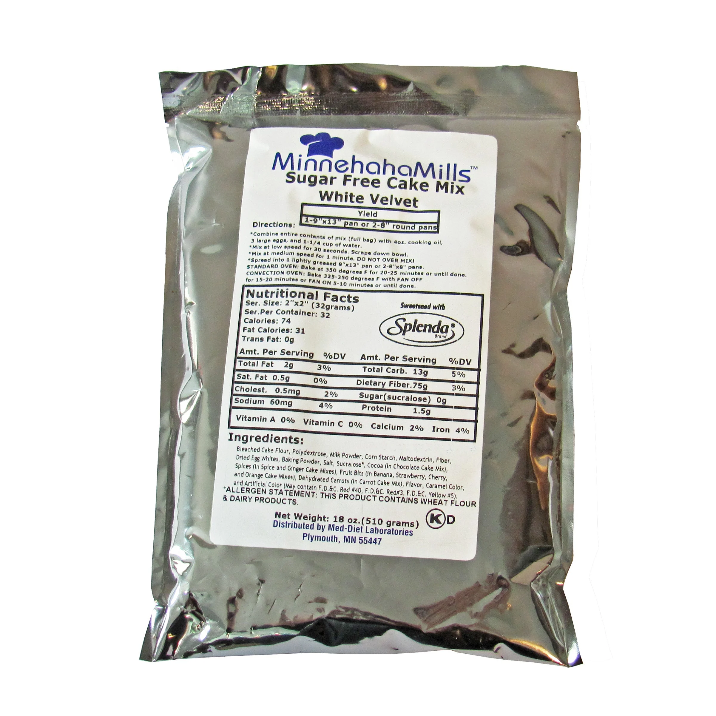 Mix, Cake, White Velvet, Sugar-Free, Shelf-Stable,6 - 18 OUNCE