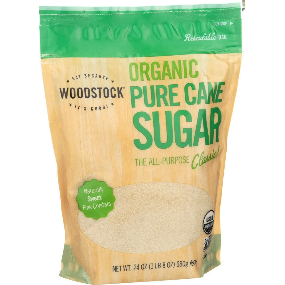 Sugar, Cane, Granulated, Raw, Organic,12 - 24 OUNCE