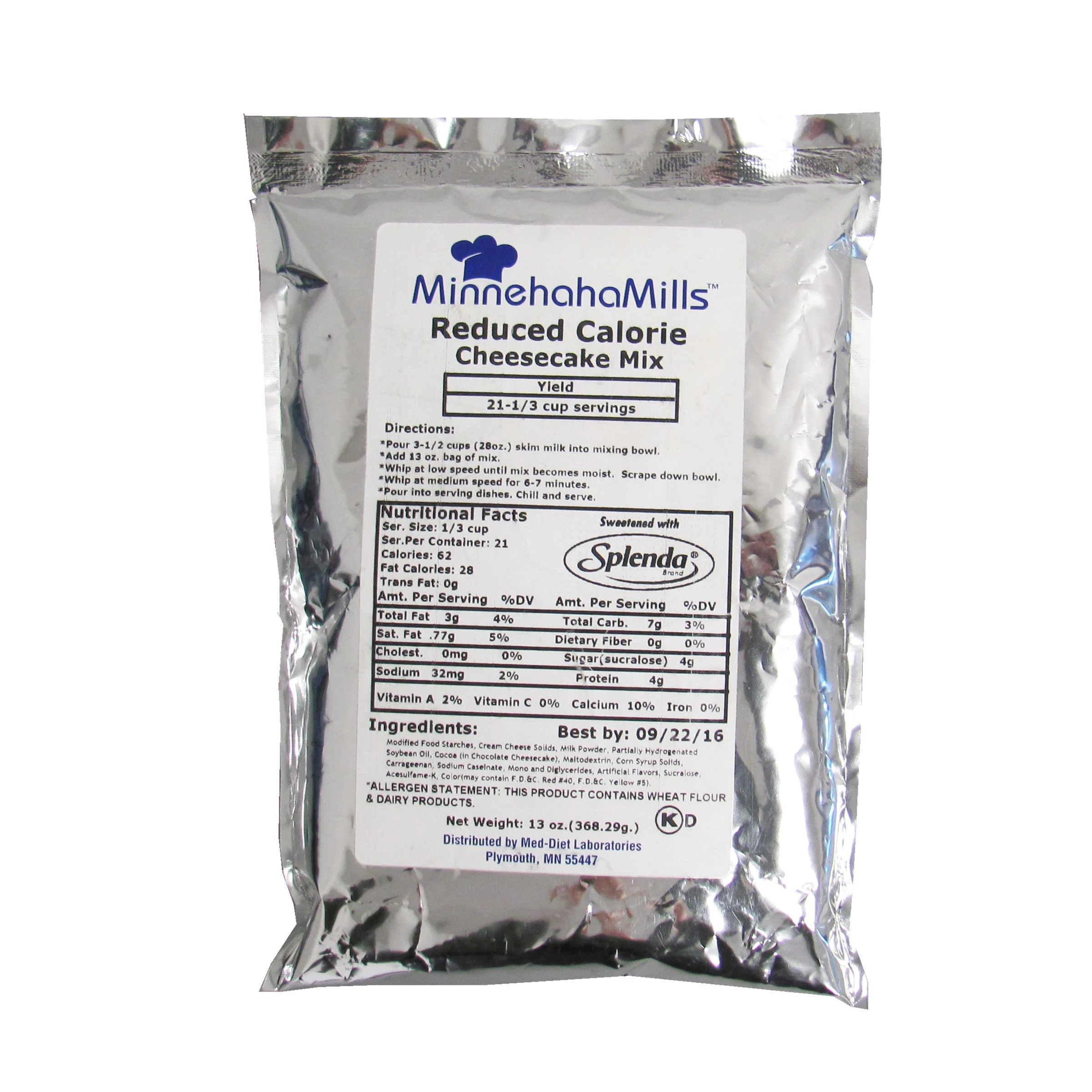 Mix, Cheesecake, No Bake, Reduced Calorie, Shelf-Stable,6 - 13 OUNCE