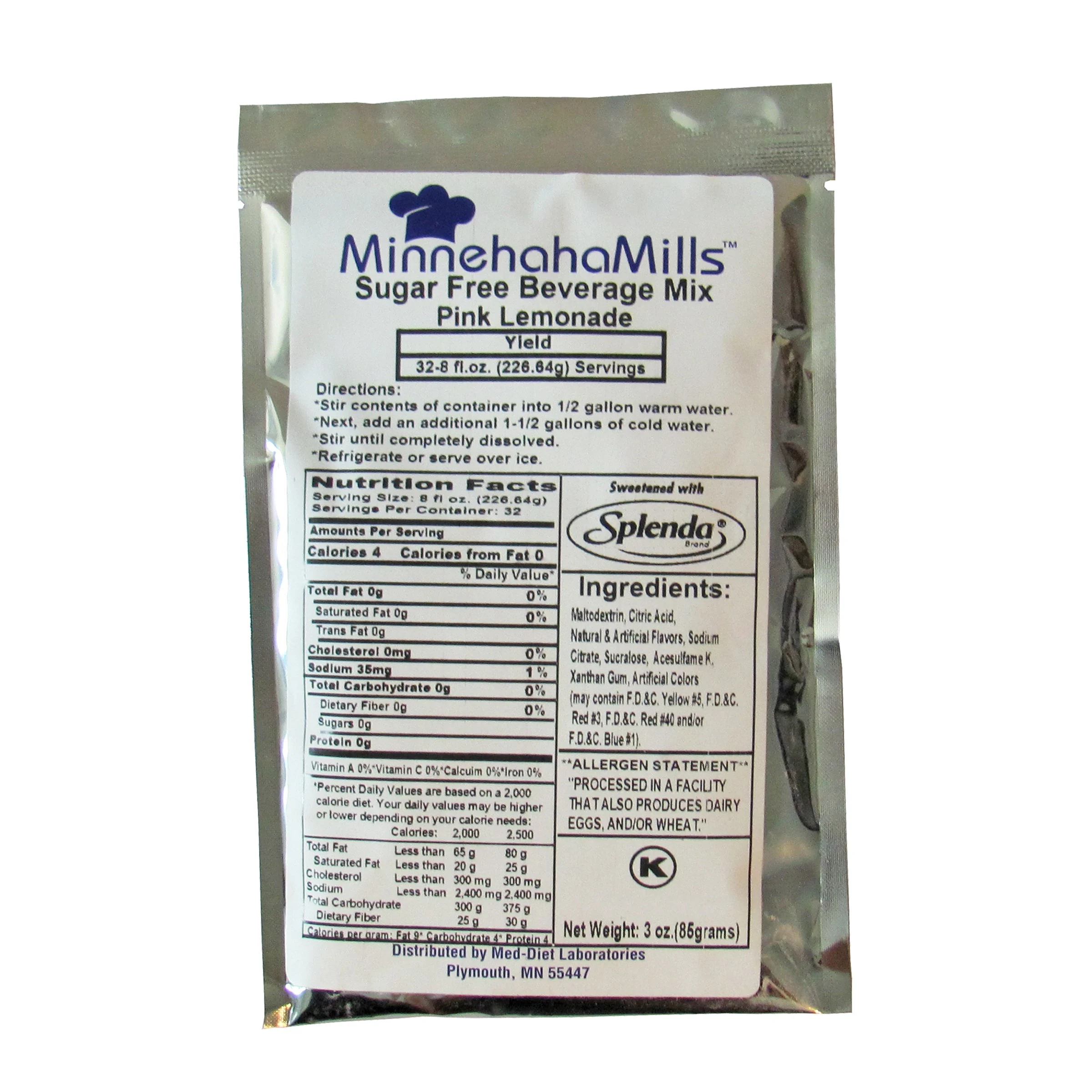 Drink Mix, Pink Lemonade, Sugar-Free,12 - 3.5 OUNCE
