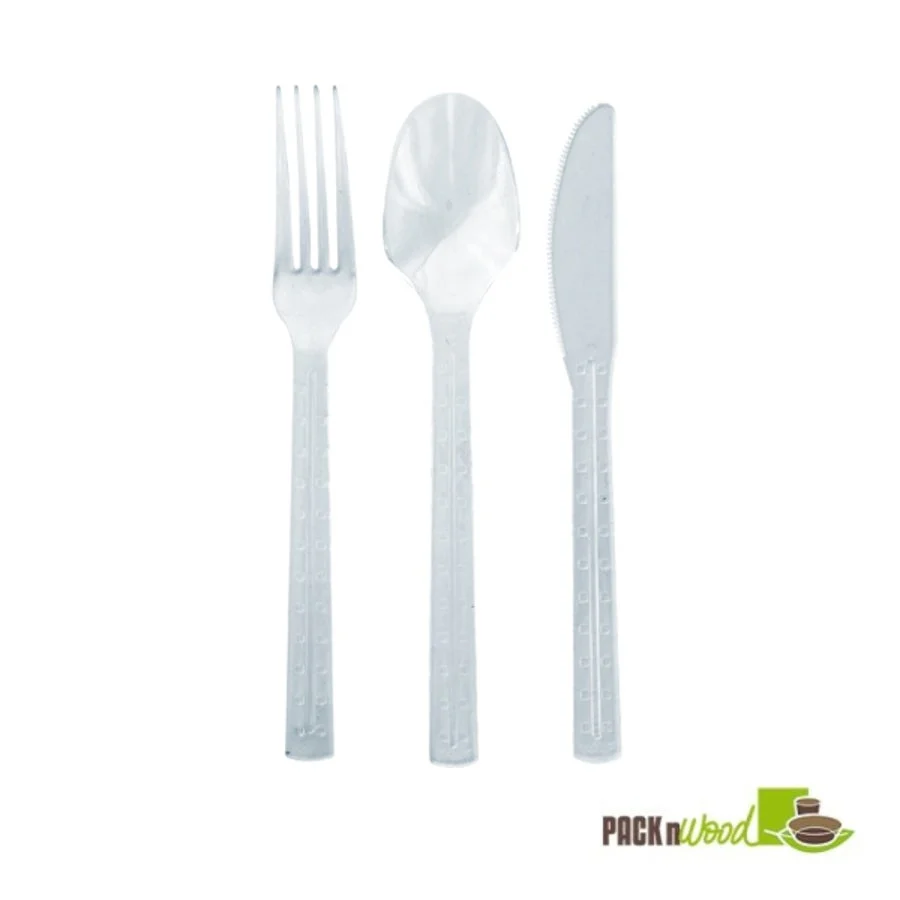 Cutlery Kits, Fork/Knife/Spoon, Plastic, Clear, 7 Inch, with Napkin/Salt/Pepper,5 - 50 COUNT
