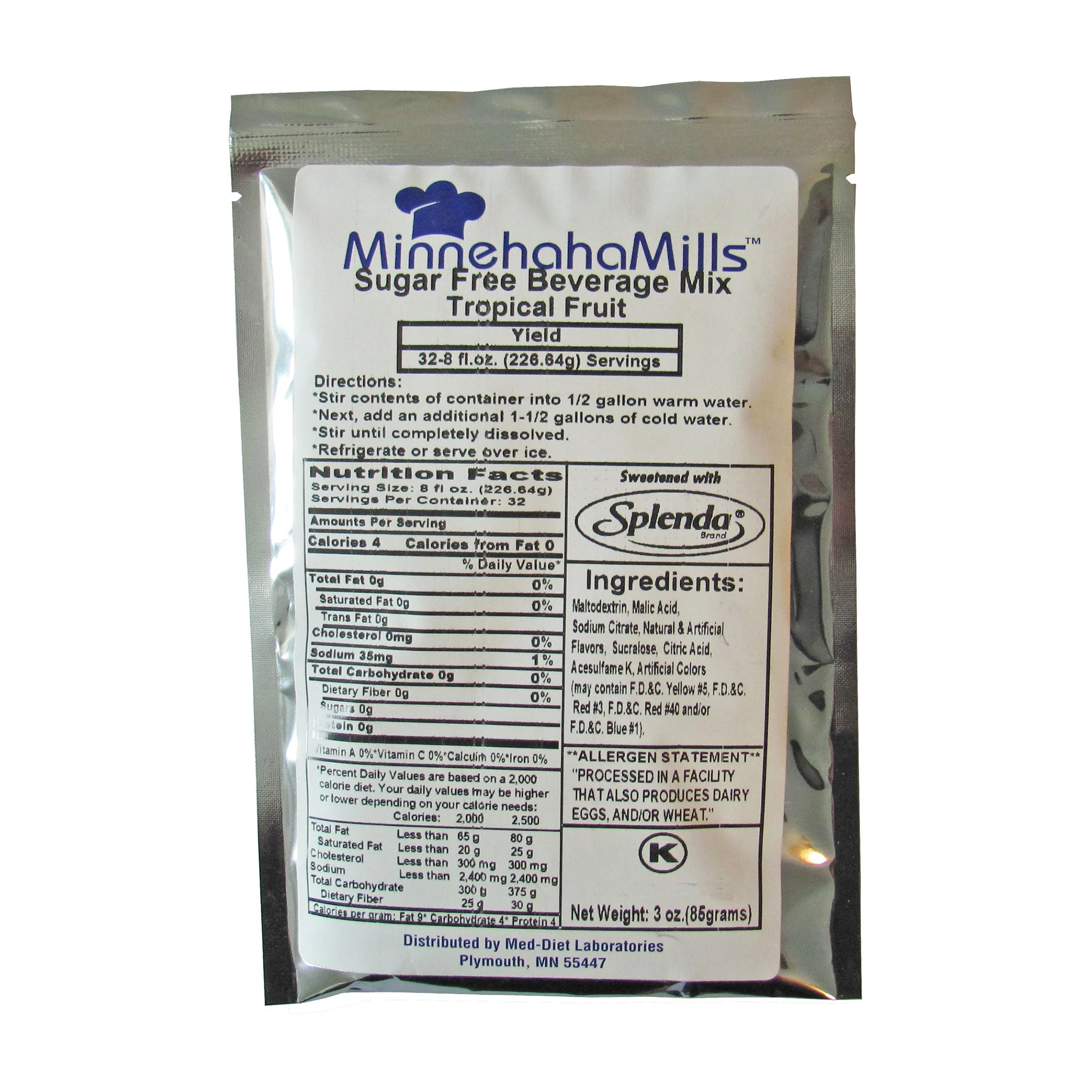 Drink Mix, Tropical Fruit, Sugar-Free,12 - 3.5 OUNCE