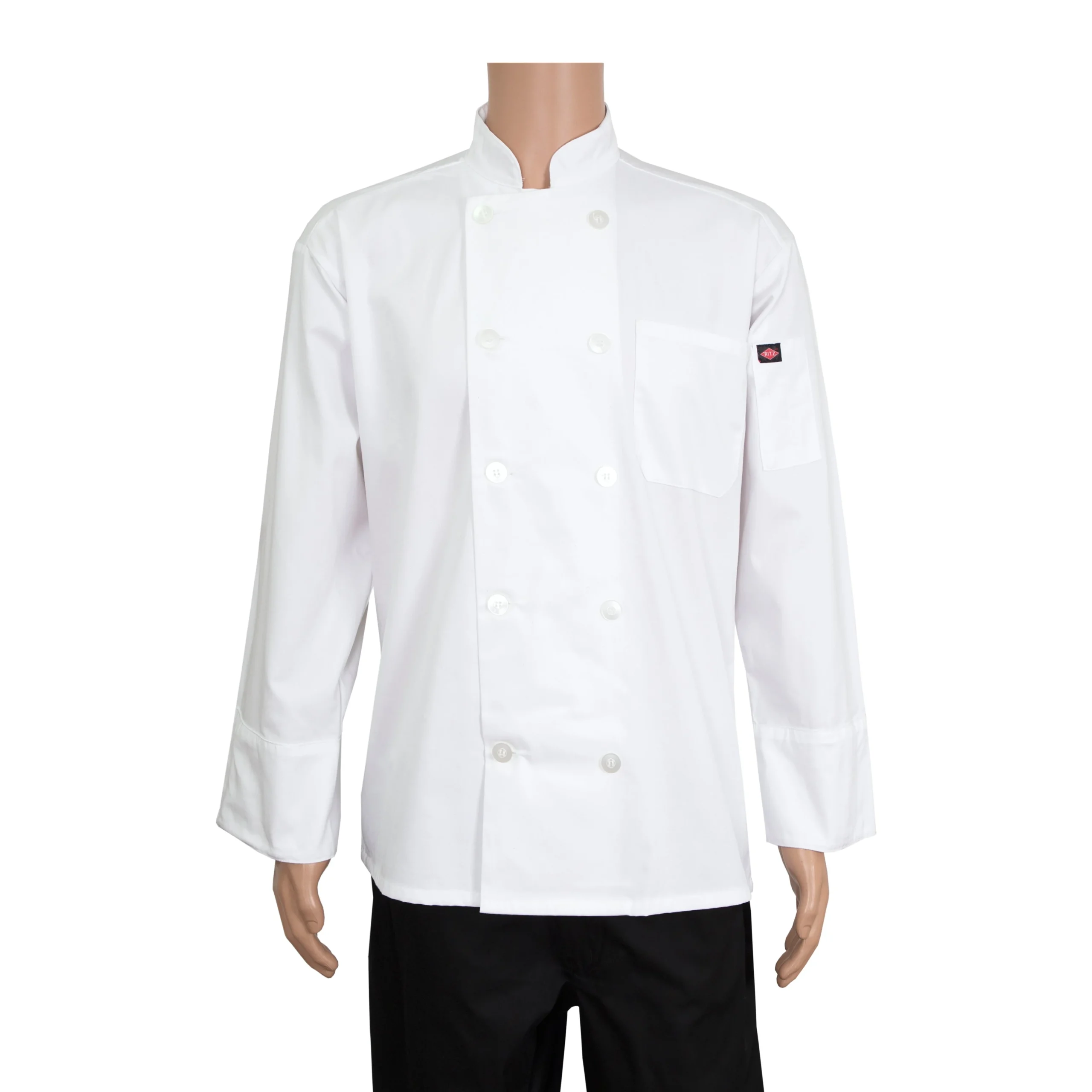 Jacket, Chef, White, X-Large, with Pearl Buttons,1 - 1 EACH