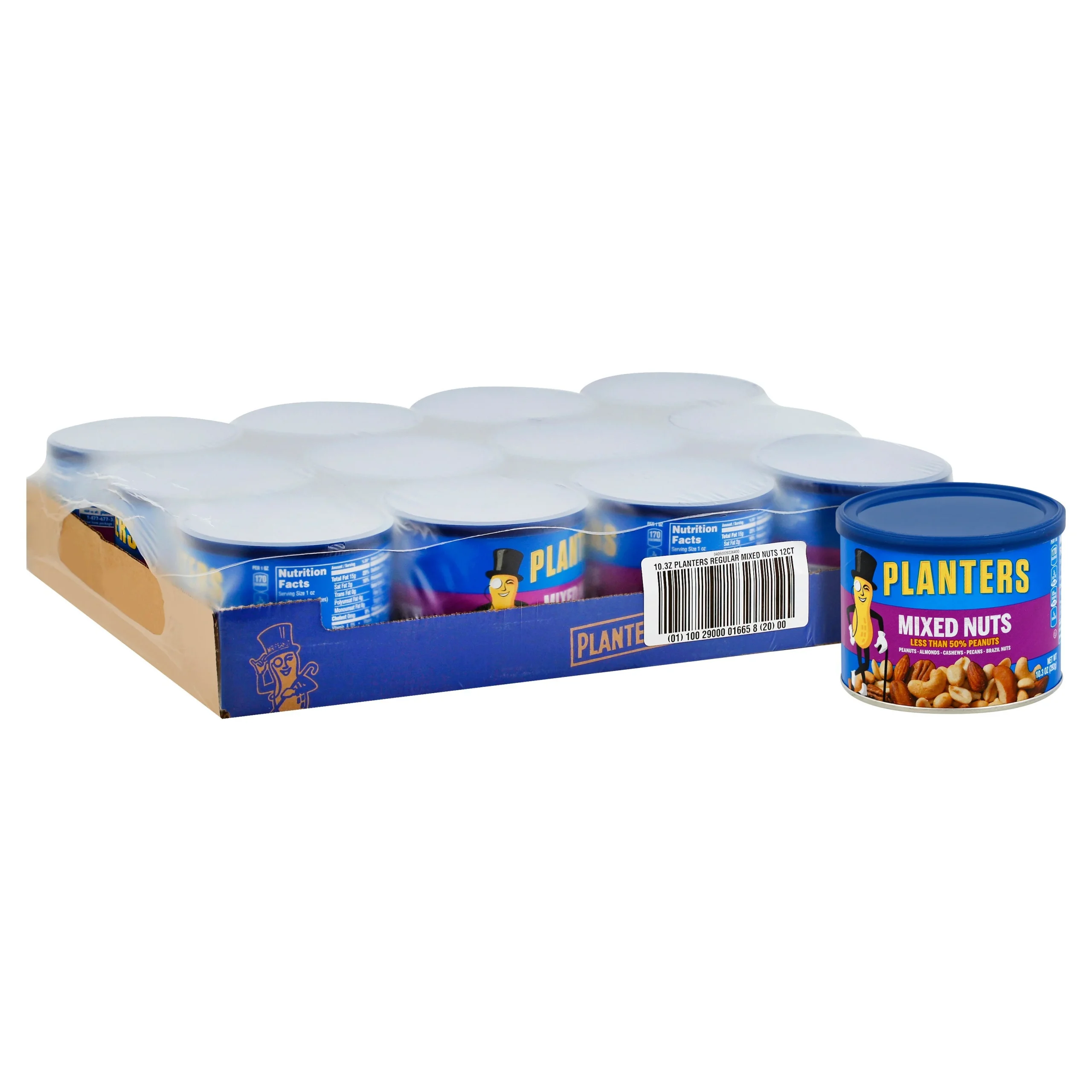 Nuts, Mixed, with Peanuts/Almonds/Cashews/Hazelnuts/Pecans,12 - 292 Gram Avg