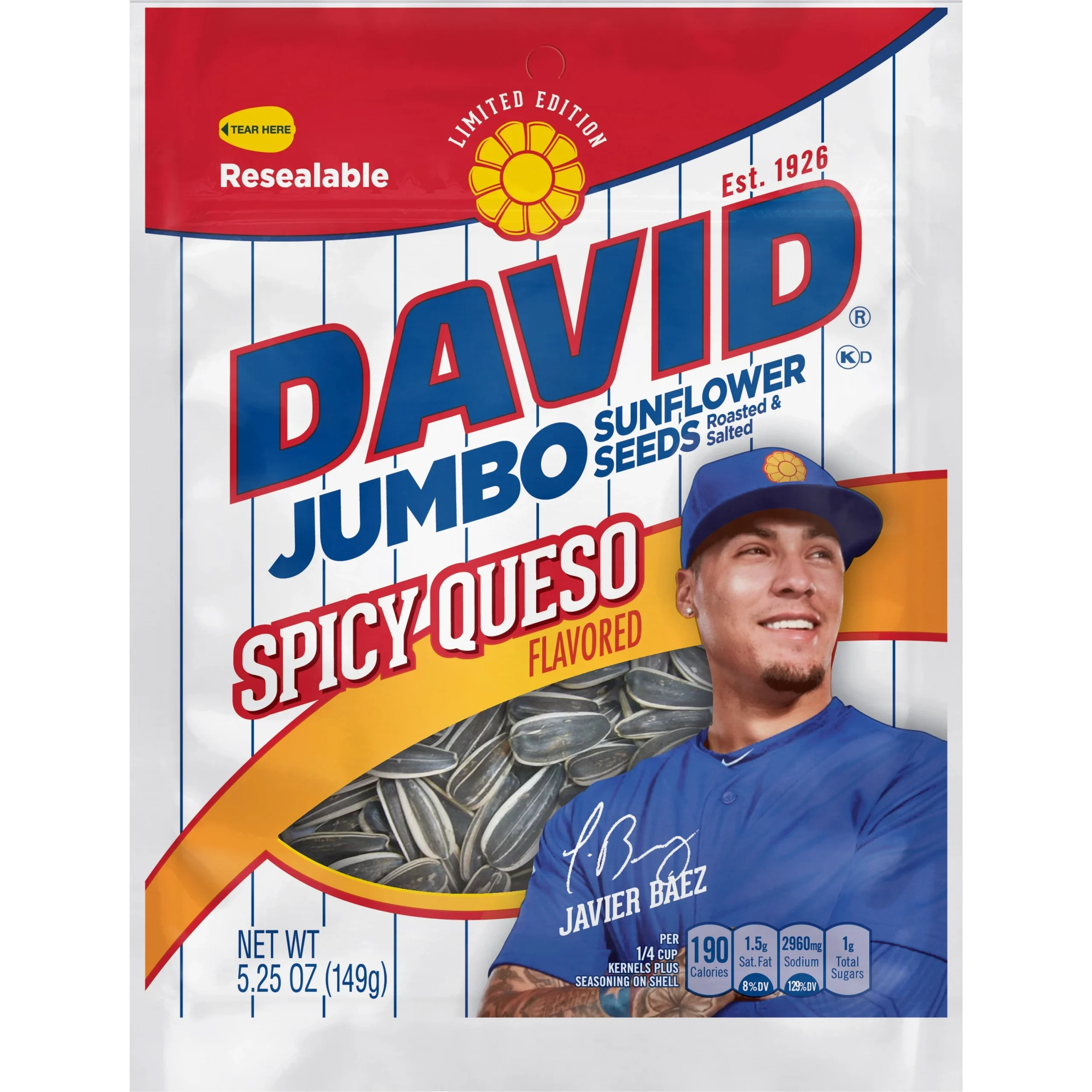 Seeds, Sunflower, Spicy Queso, Jumbo,12 - 5.25 OUNCE