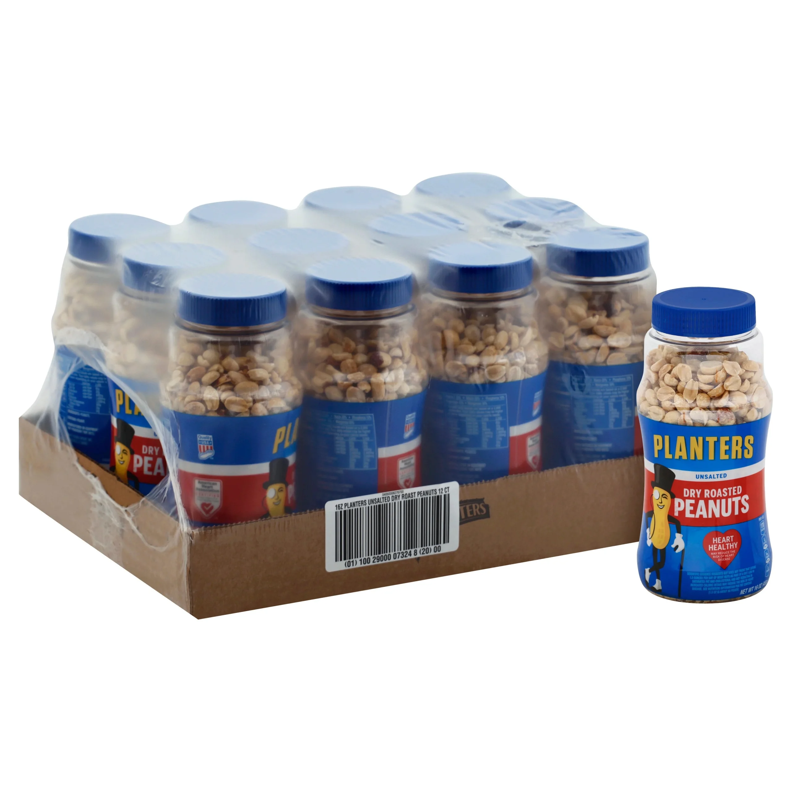 Peanuts, Dry Roasted Unsalted,12 - 453 Gram Avg