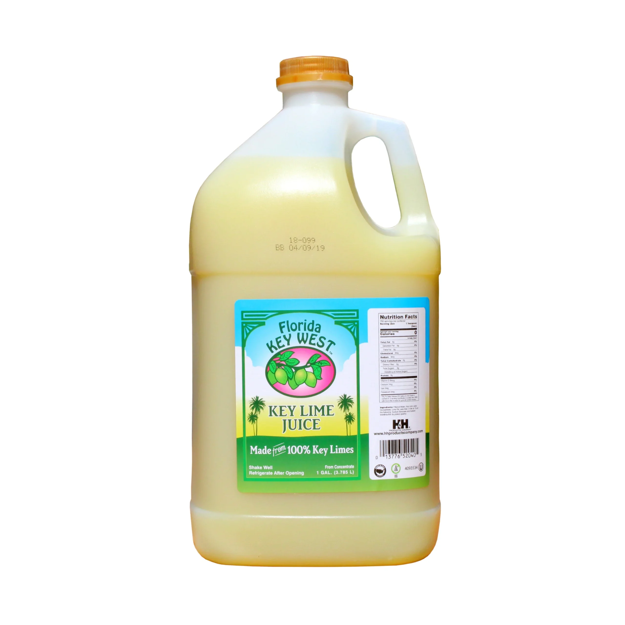 Juice, Key Lime, Shelf-Stable,4 - 1 GALLON