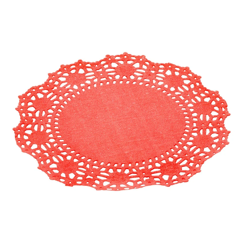 Doilies, Lace, 4 Inch, Paper, Red,1 - 100 COUNT
