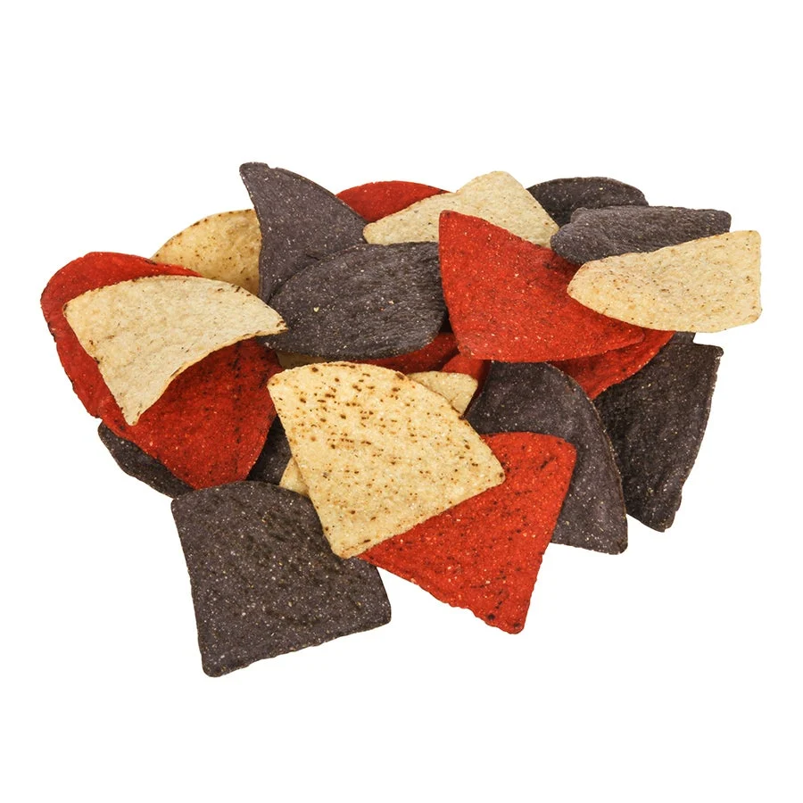 Chips, Tortilla, Tri-Color, Triangle, Shelf-Stable, Bulk,6 - 2 POUND