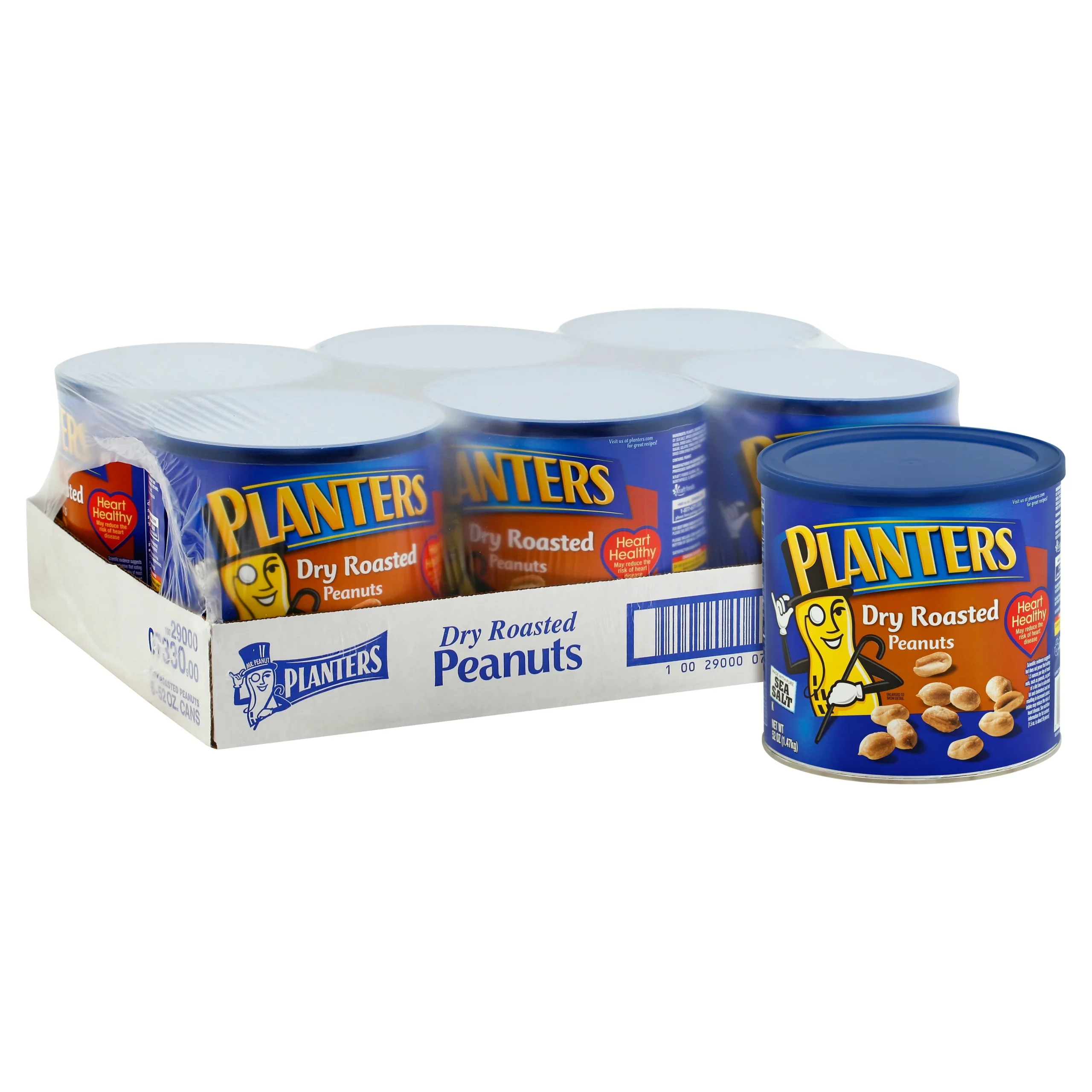 Peanuts, Dry Roasted,6 - 52 OUNCE
