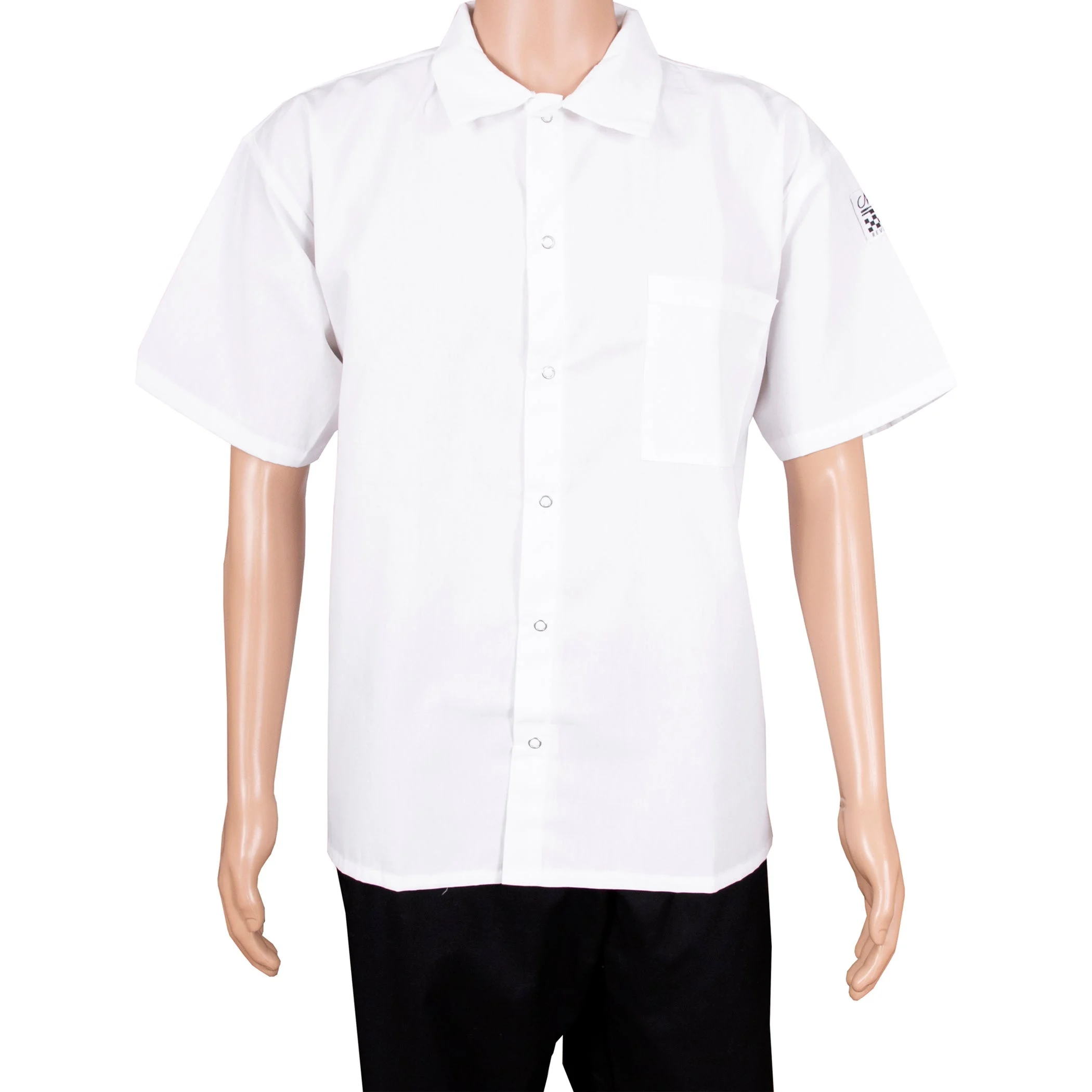 Shirt, Cook, Short Sleeve, White, 4X, Poly/Cotton Blend,1 - 1 EACH