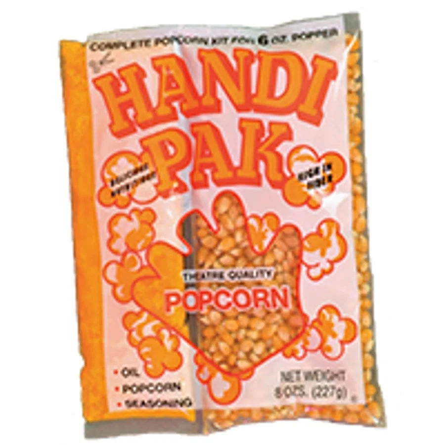 Popcorn Kit, Unpopped, Yellow, with Oil/Popcorn/Seasoning,36 - 6 OUNCE