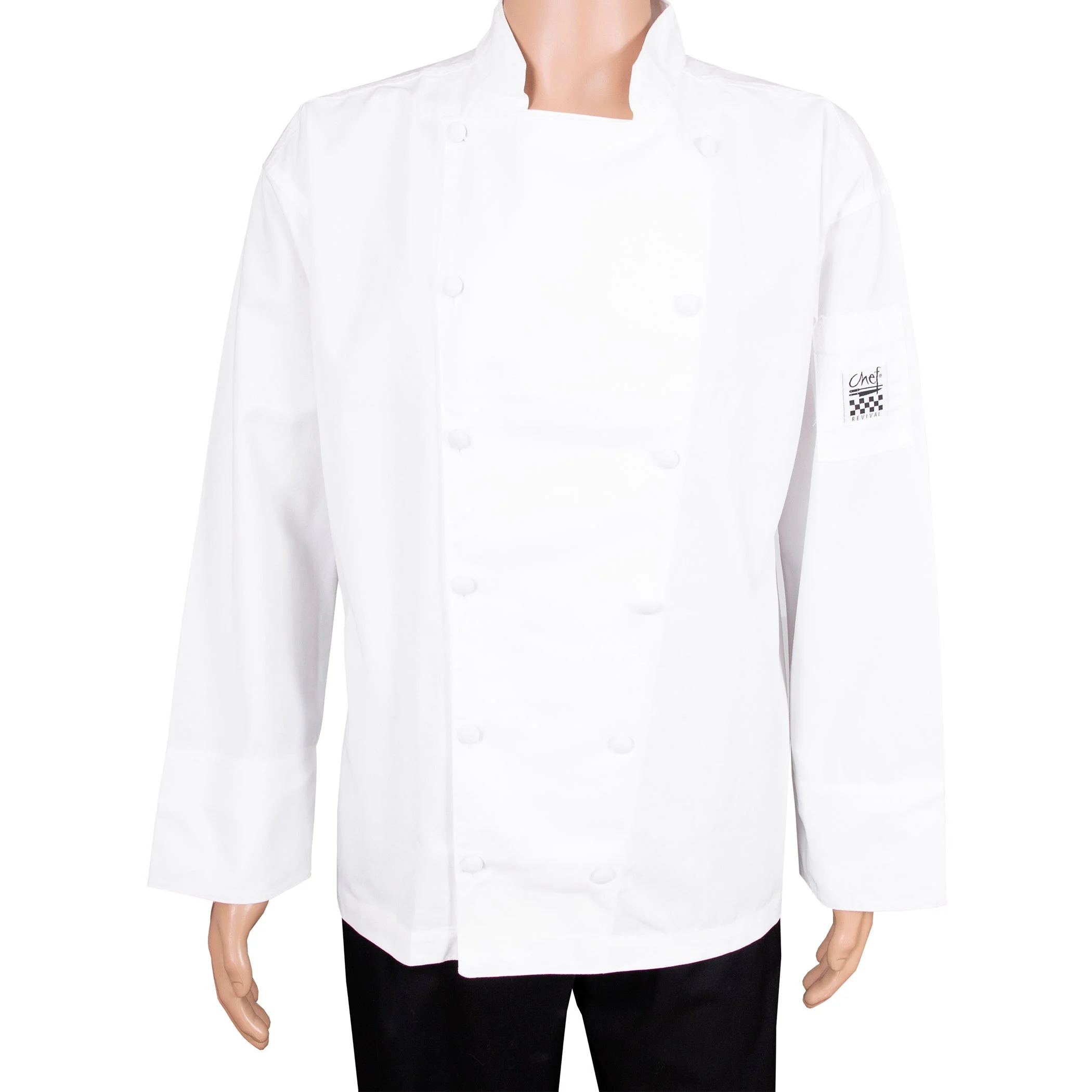 Jacket, Chef, Long Sleeve, Cuisinier, White, 4X, Poly/Cotton Blend,1 - 1 EACH