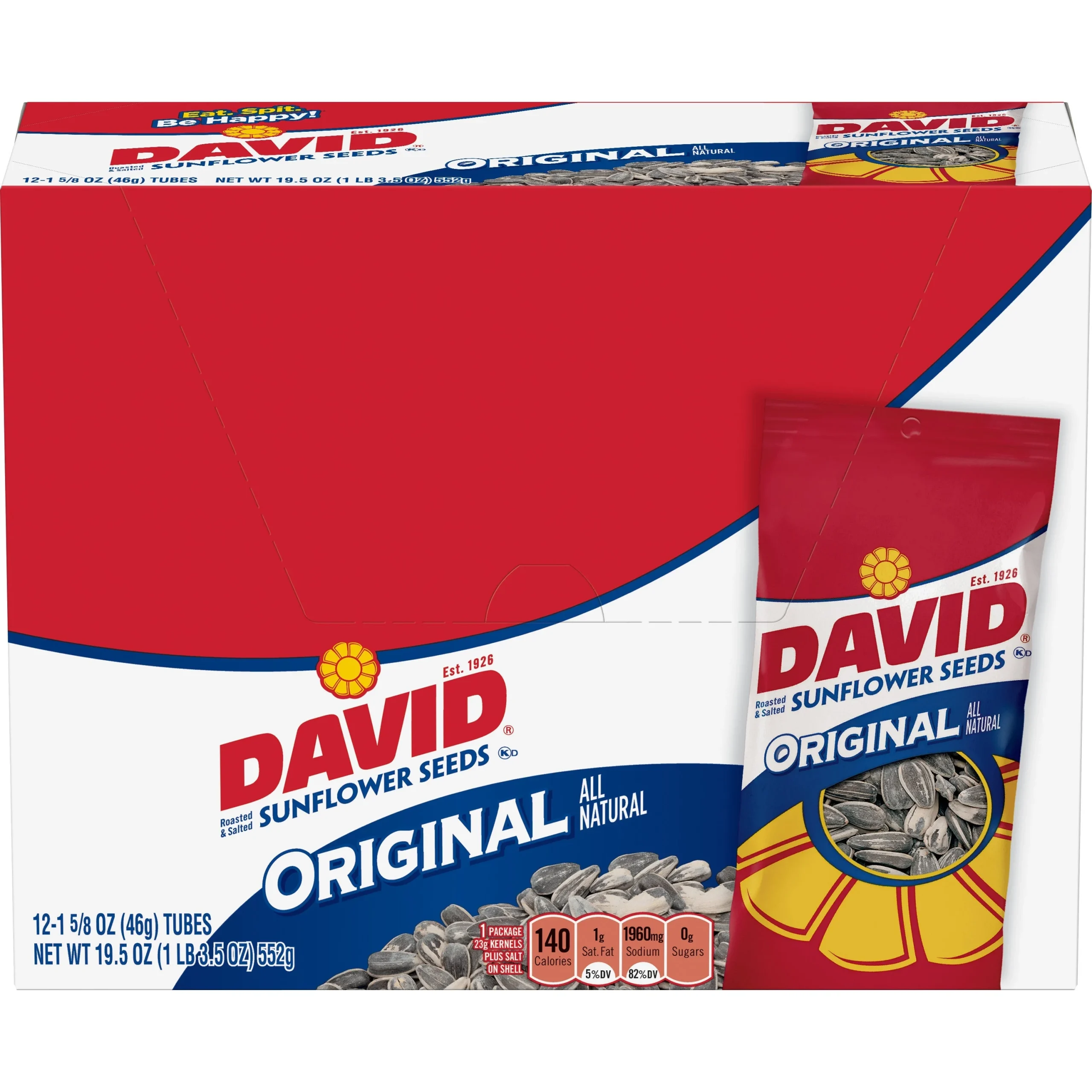 Seeds, Sunflower, Original, Single Serve, 1.63 Ounce,12 - 12 COUNT