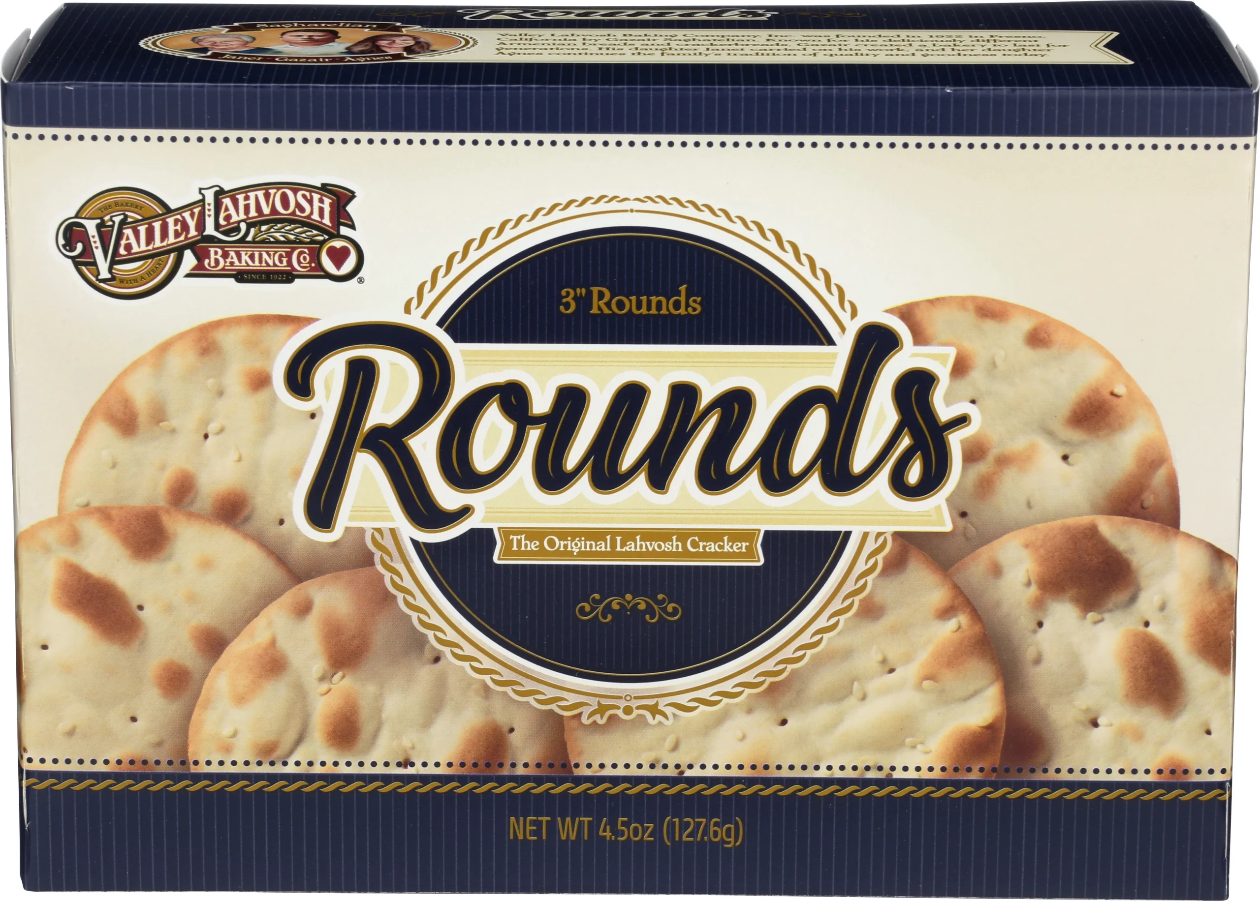 Crackers, Lahvosh, Original, Round, 3 Linear Inch,12 - 4.5 OUNCE
