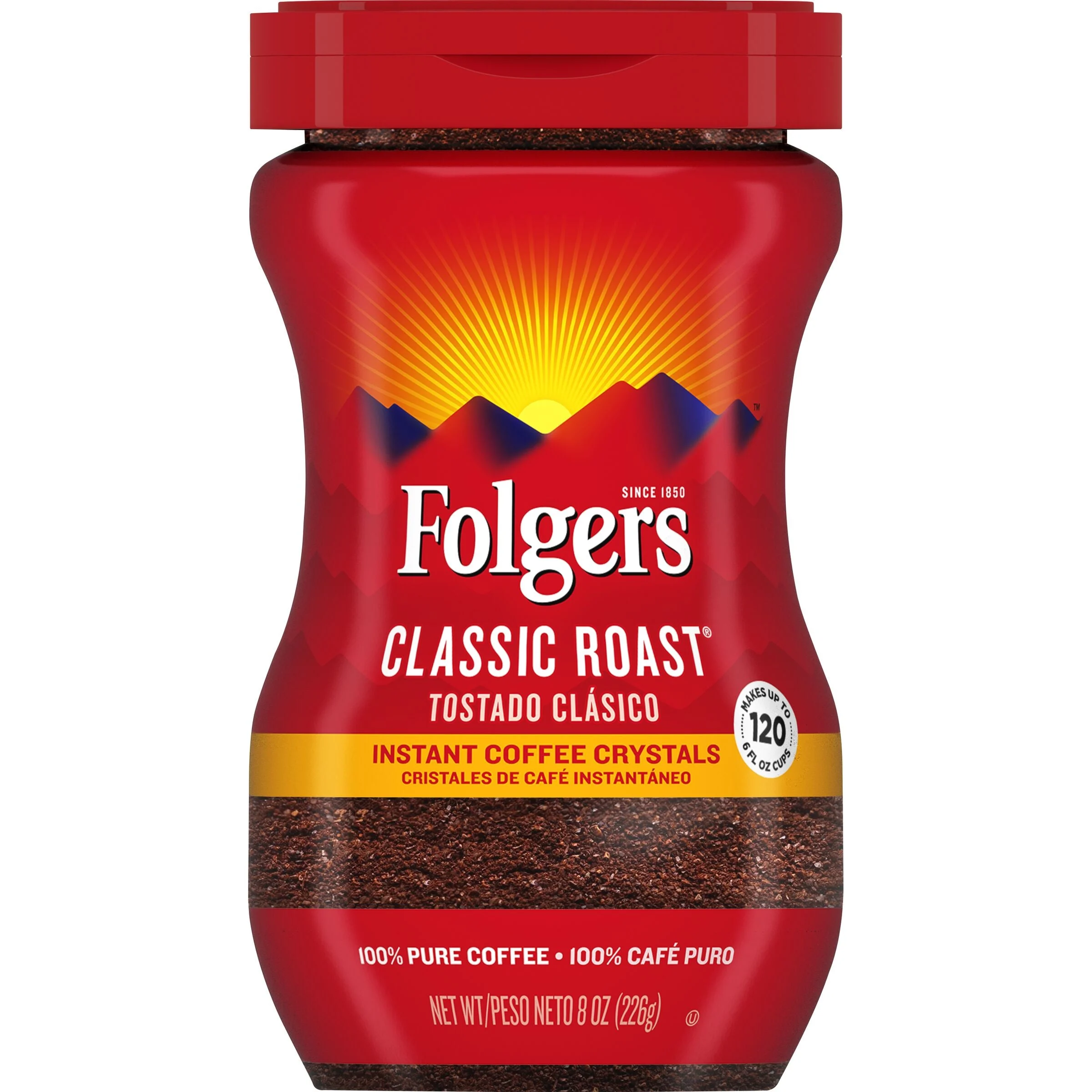 Coffee, Instant, Classic Roast,6 - 8 OUNCE