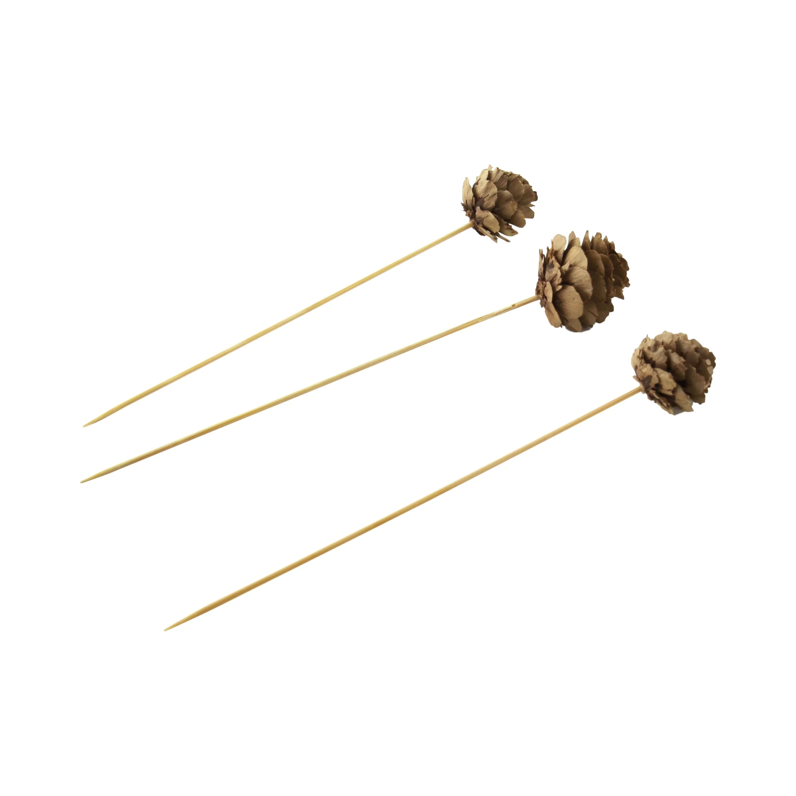 Skewers, 3.5 Inch, Bamboo, with Pine Cone, 3.5 Linear Inch,10 - 100 COUNT