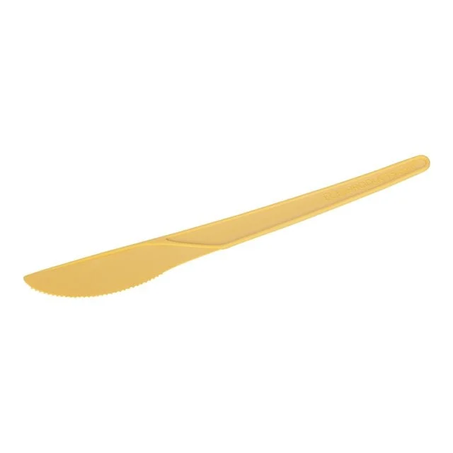 Knives, Plantware, High Heat Plastic, Yellow, 6 Inch, Renewable & Compostable, 00644632904420, 6 Linear Inch,20 - 50 COUNT