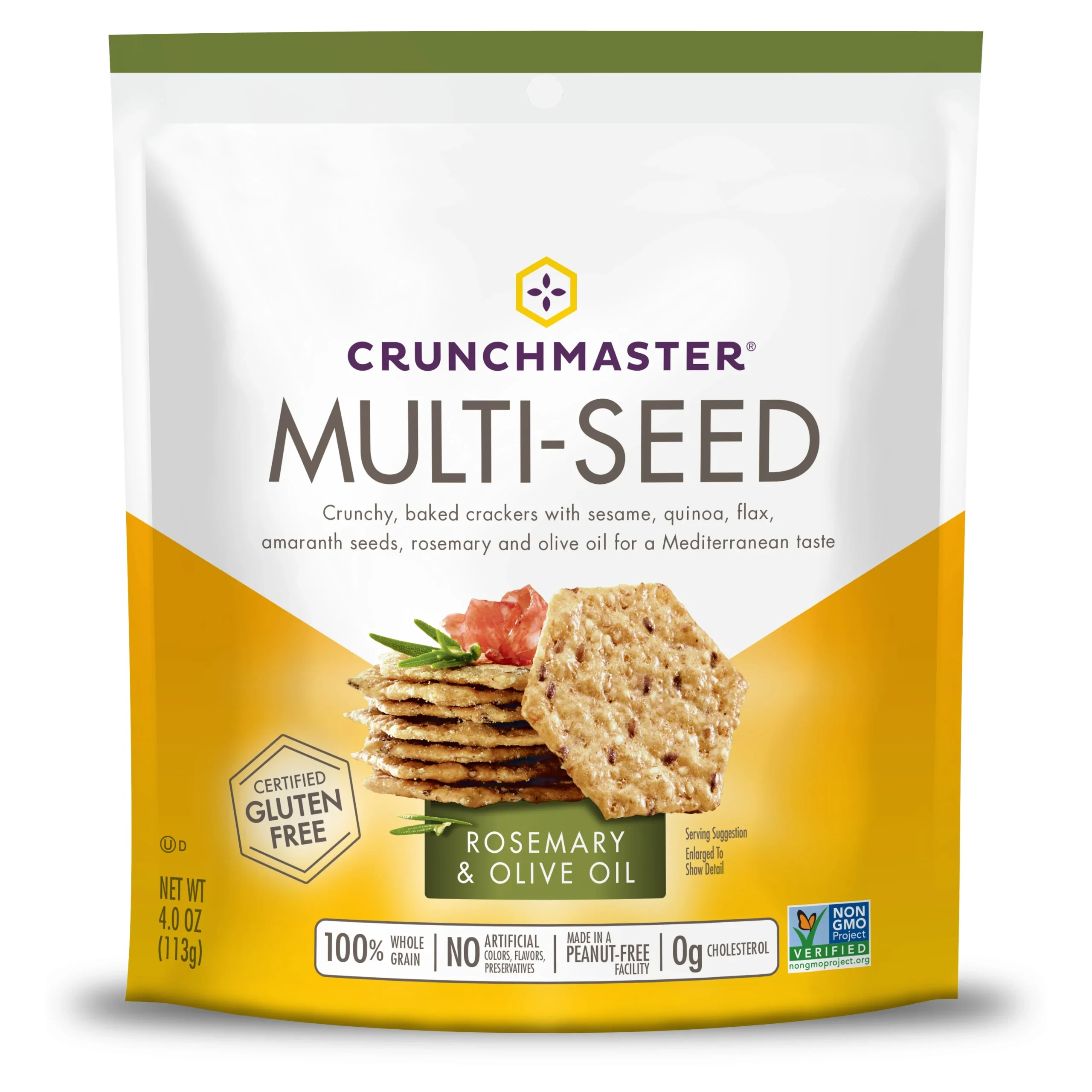 Crackers, Crisp, Rosemary & Olive Oil, Single-Serve,12 - 4 OUNCE