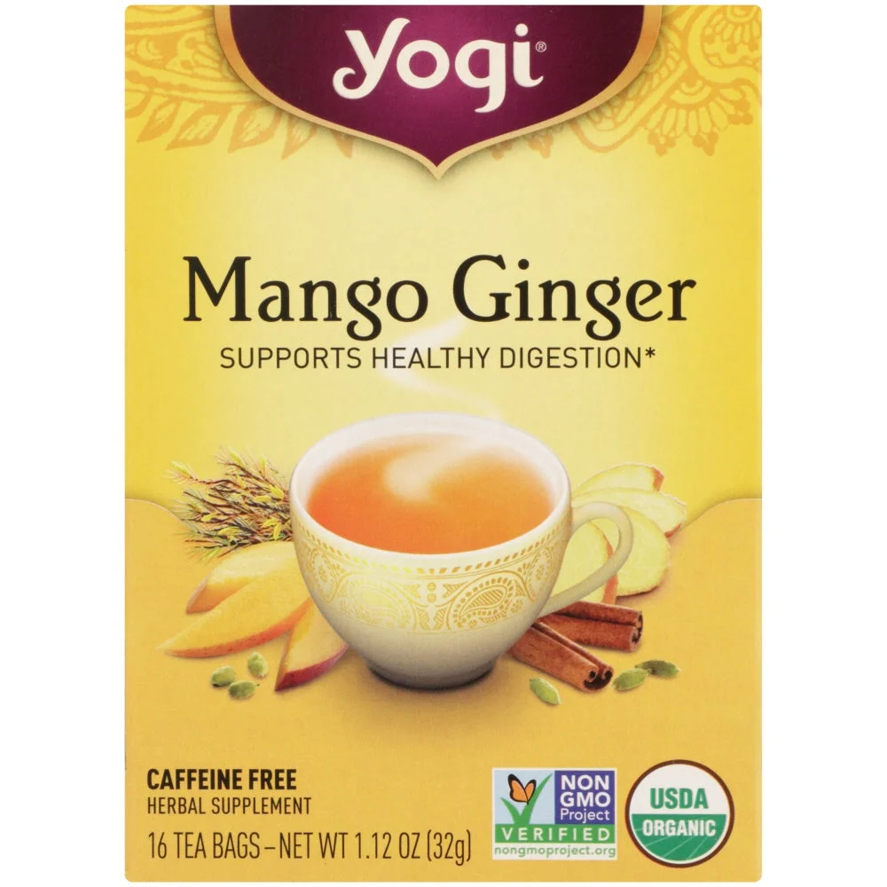 Tea Bags, Mango Ginger, Individually Wrapped with String, 1.12 Ounce,6 - 16 COUNT
