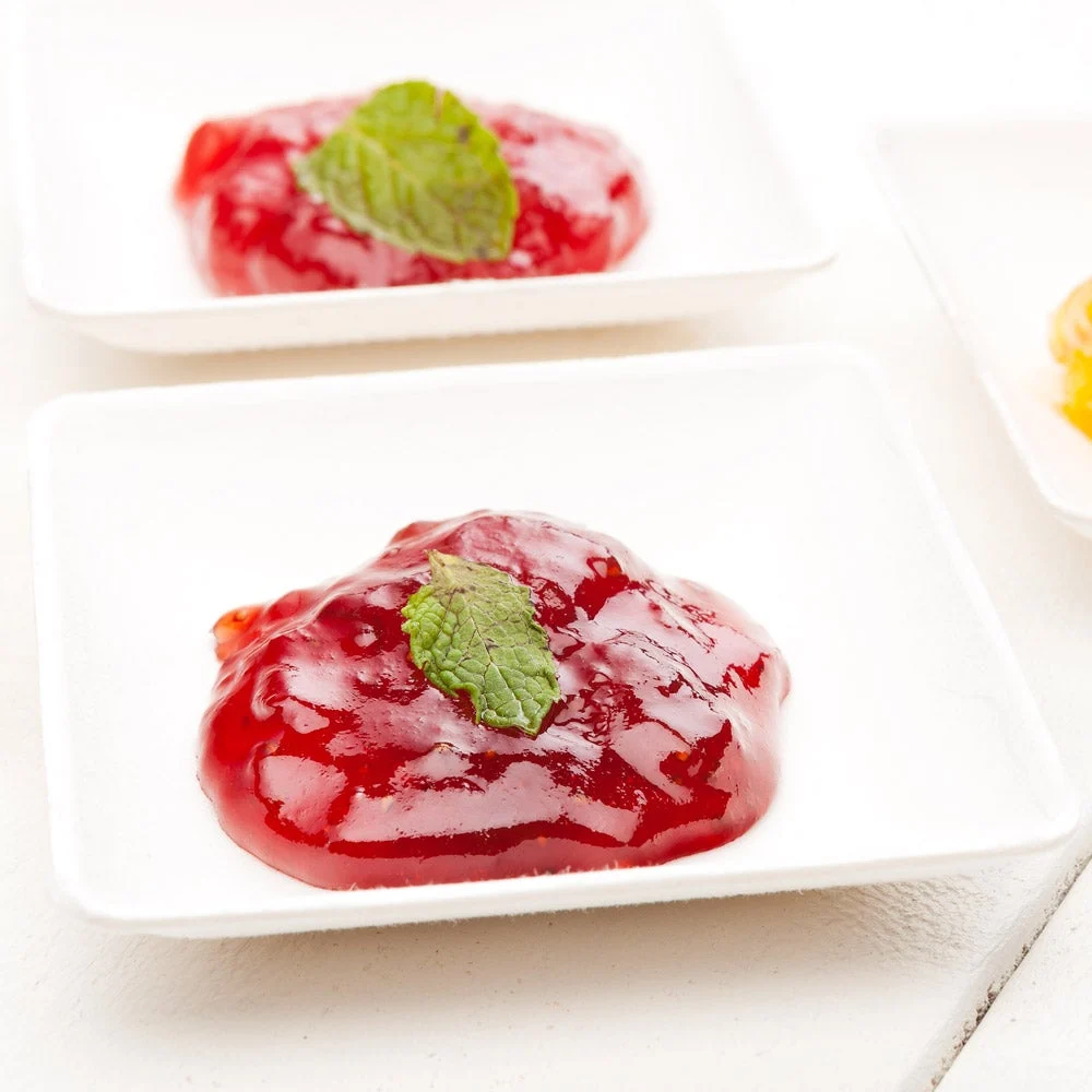 Plates, Tasting, Mini, Bagasse, White Modern Design, Square,1 - 100 COUNT