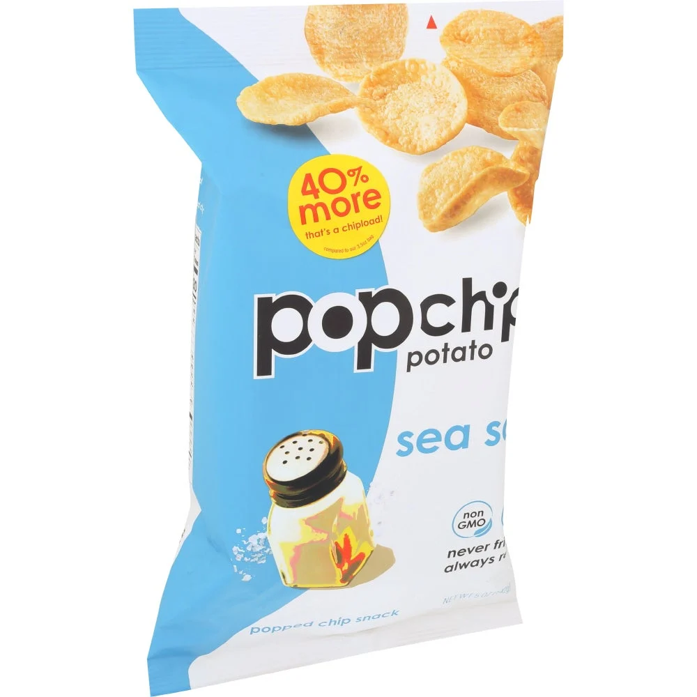 Chips, Potato, Popchips, Sea Salt,12 - 5 OUNCE
