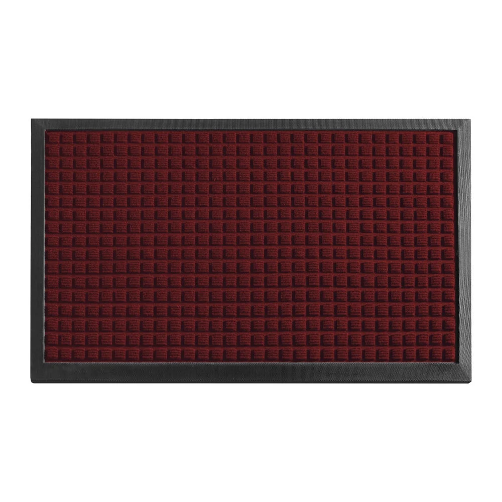 Floor Mat, Carpet, Comfy Feet, Heavy Duty, Burgundy, 60 x 36 Inch, Waffle, Polypropylene,1 - 1 EACH