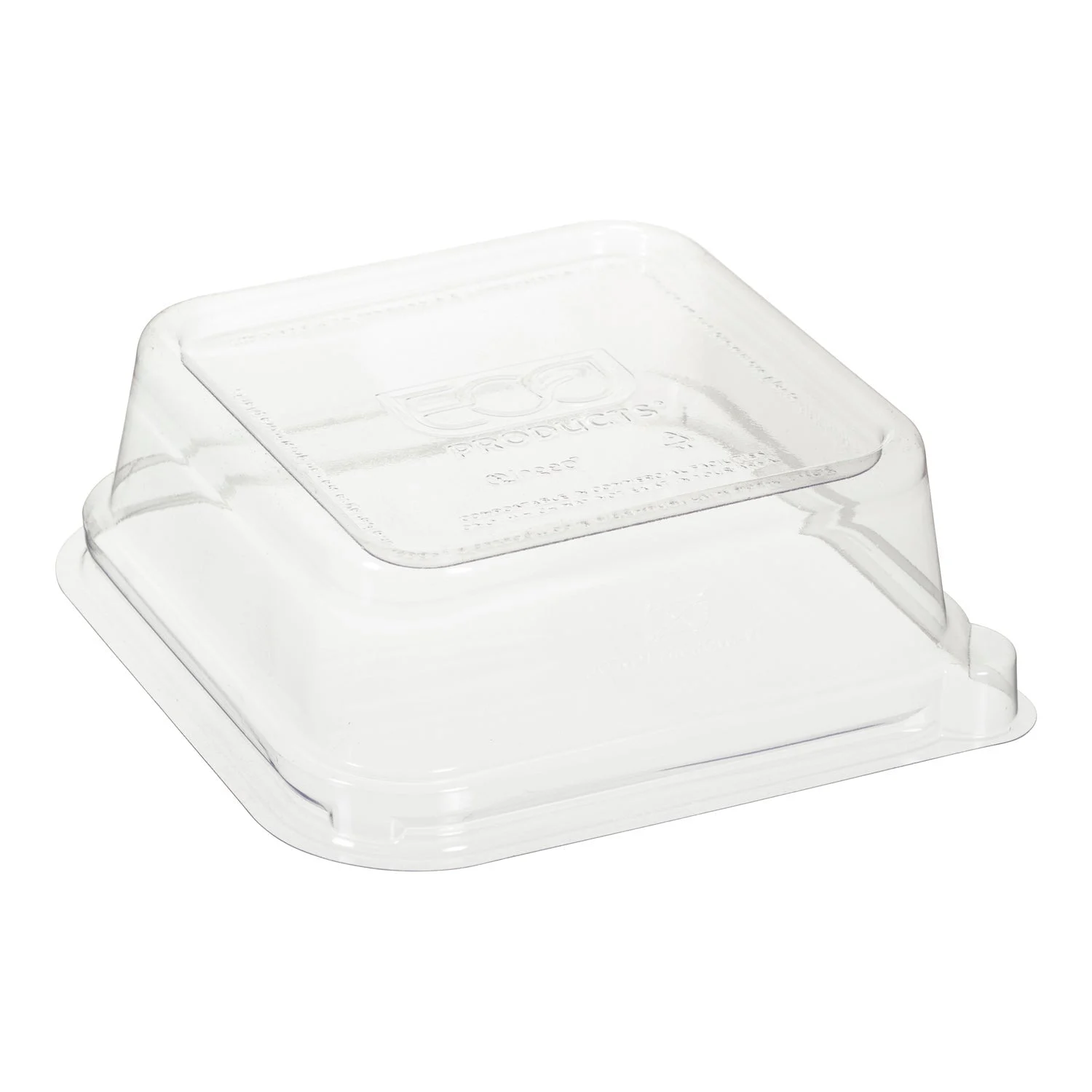 Lids, Dome, Plastic, Clear, Square, Renewable & Compostable, For 5 Ounce Container, 5 Linear Inch,1 - 400 COUNT
