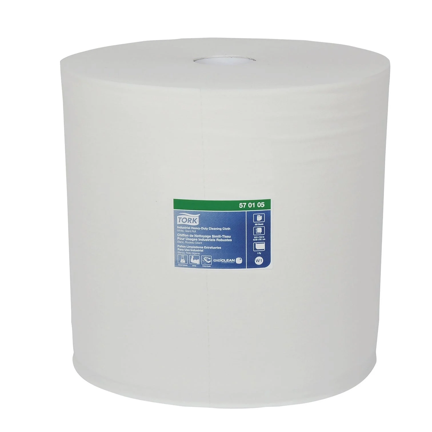 Wipers, Cleaning, Heavy-Duty, White, 12.6 x 13.3 Inch,1 - 500 COUNT