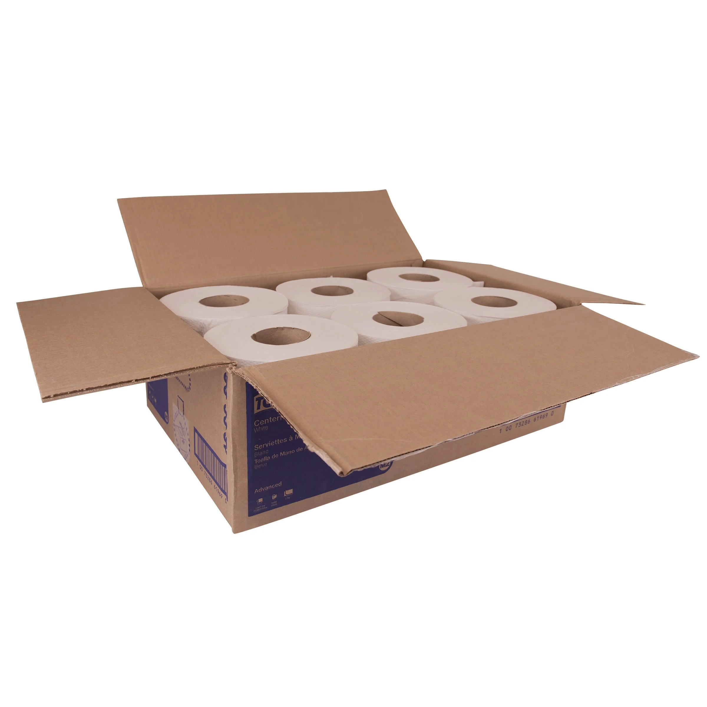 Towels, Center-Pull Roll, 2-Ply, White, 7.6 x 11.8 Inch,6 - 500 COUNT
