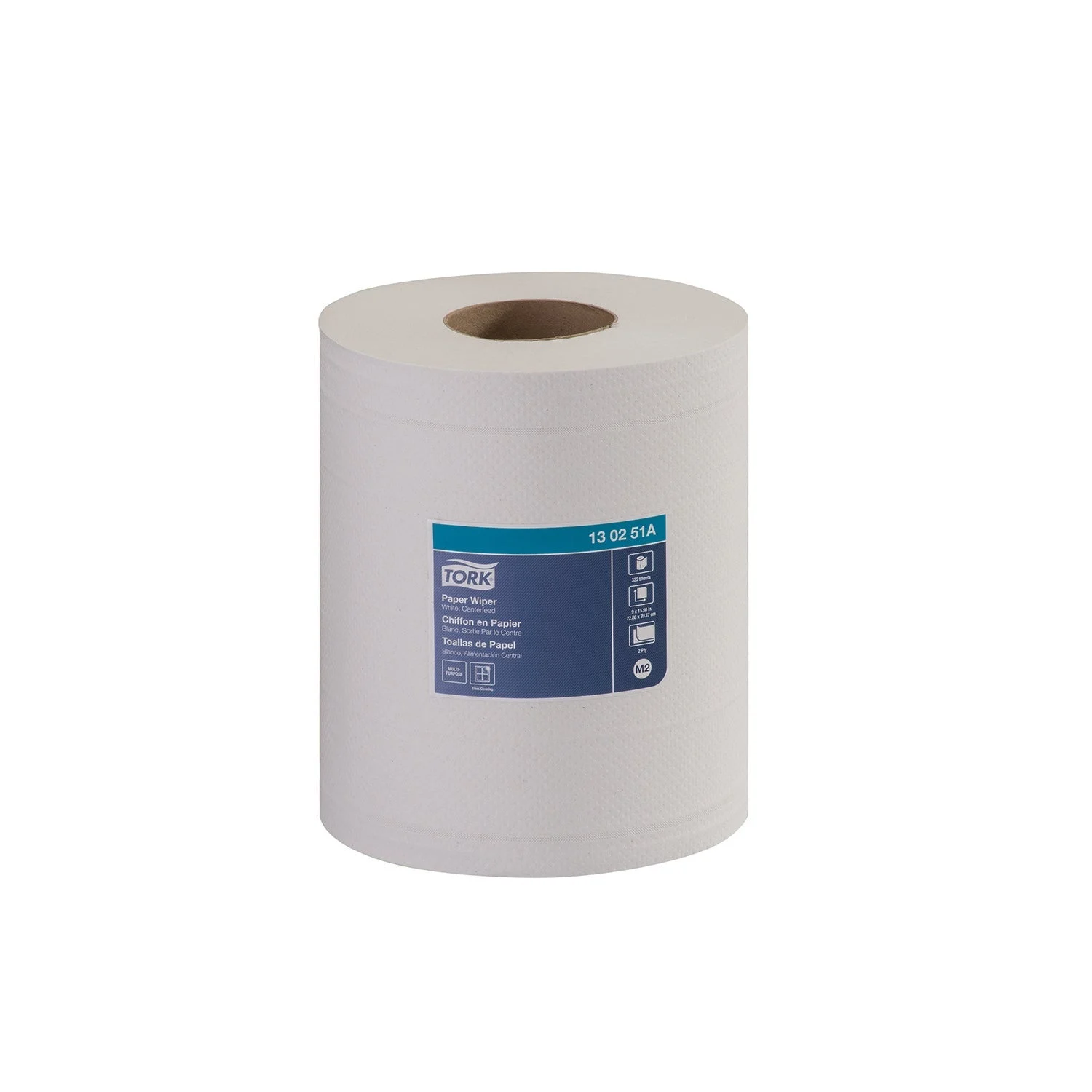 Towels, Center-Pull Roll, 2-Ply, White, 9 x 15.5 Inch,4 - 325 COUNT