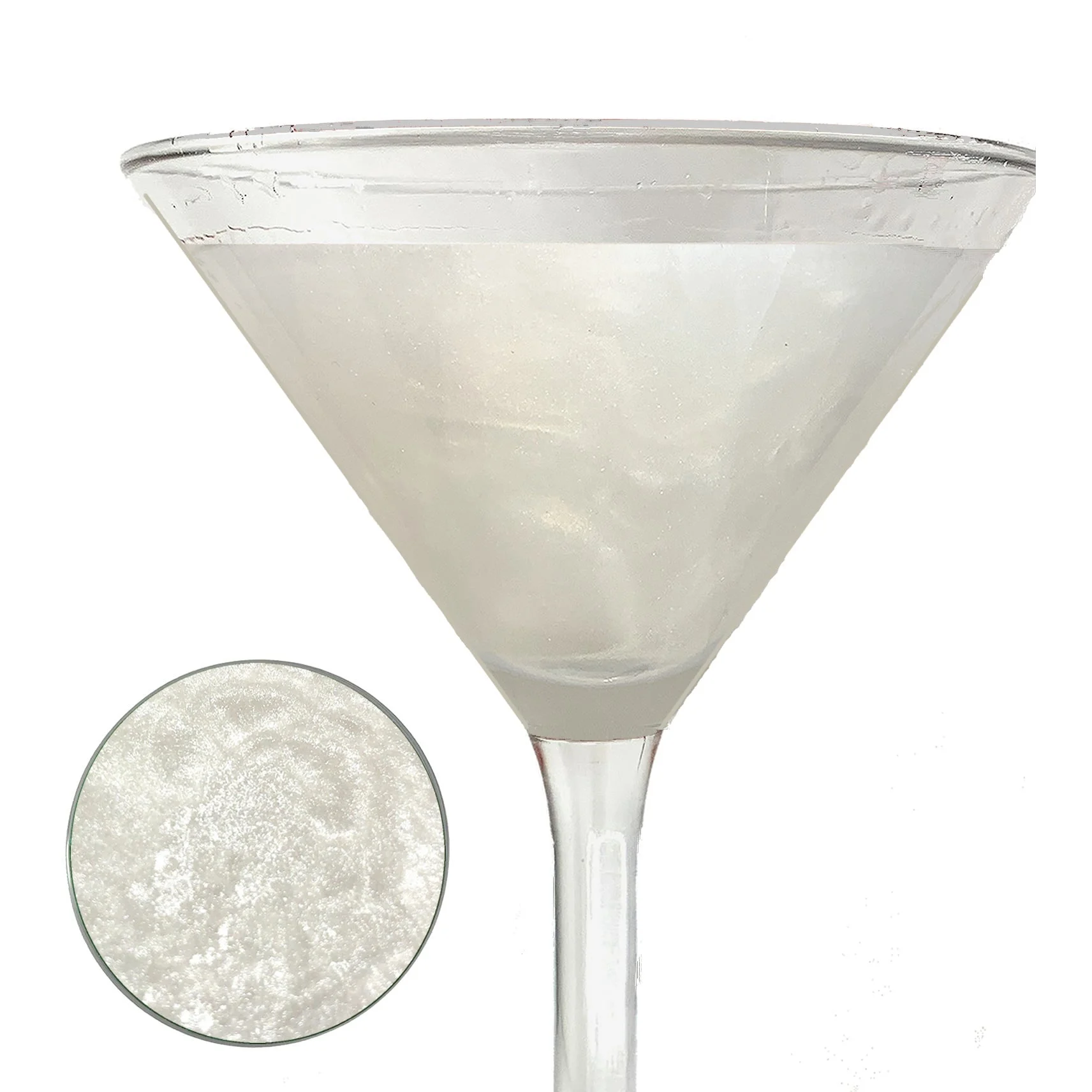Glitter, Cocktail, All-Natural, White Sparkle,12 - 5 Gram Avg