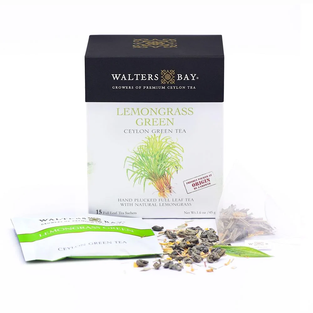 Tea, Lemongrass Green, Individually Wrapped with String,6 - 15 COUNT